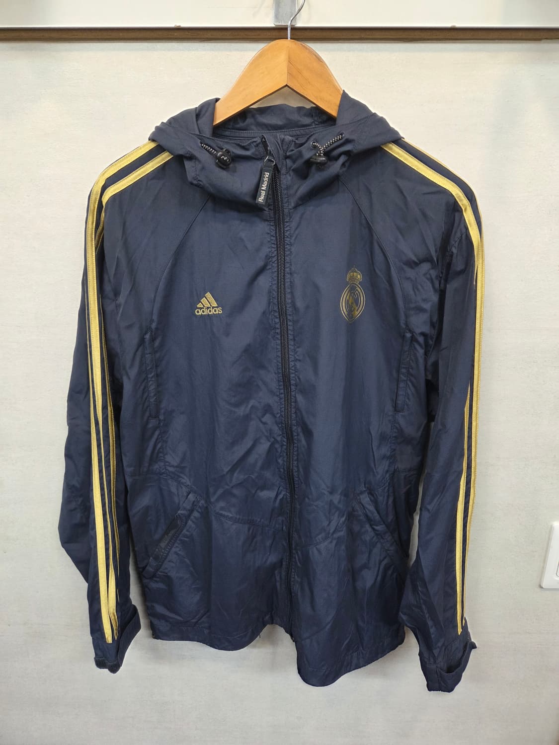 아디다스 레알마드리드 금장 바람막이 후드자켓 xl 상품이미지1