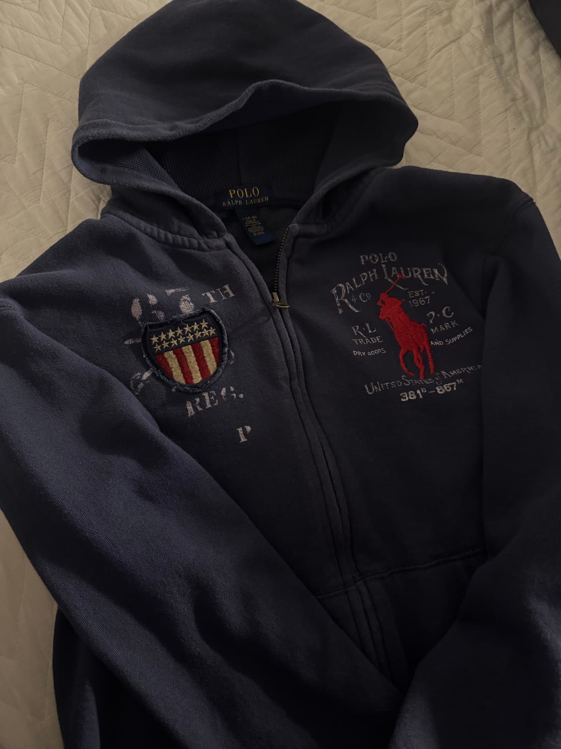 폴로 빅포니 성조기 후드집업 상품이미지1