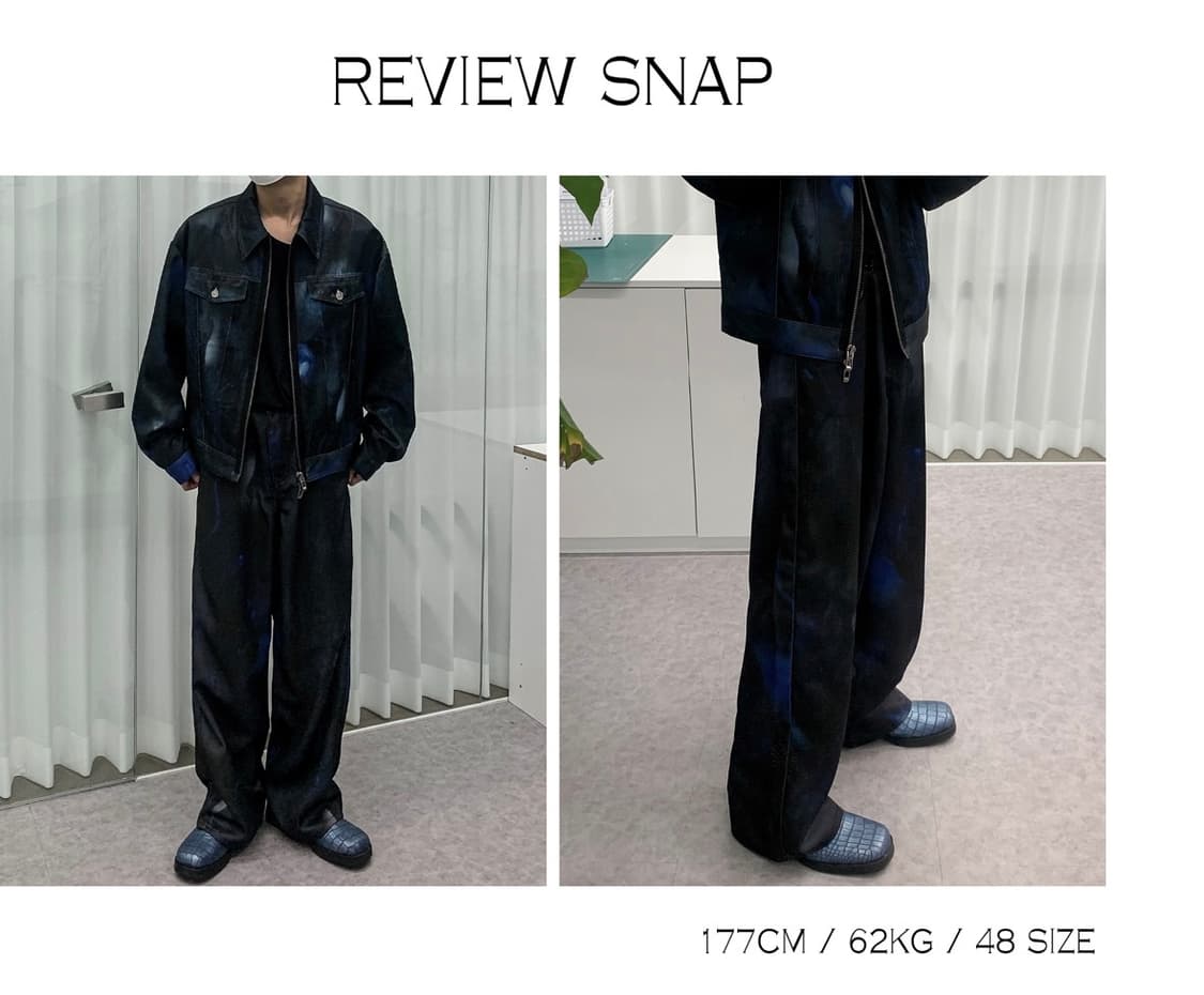 메종미네드 코즈믹 블루 팬츠 48 상품이미지9