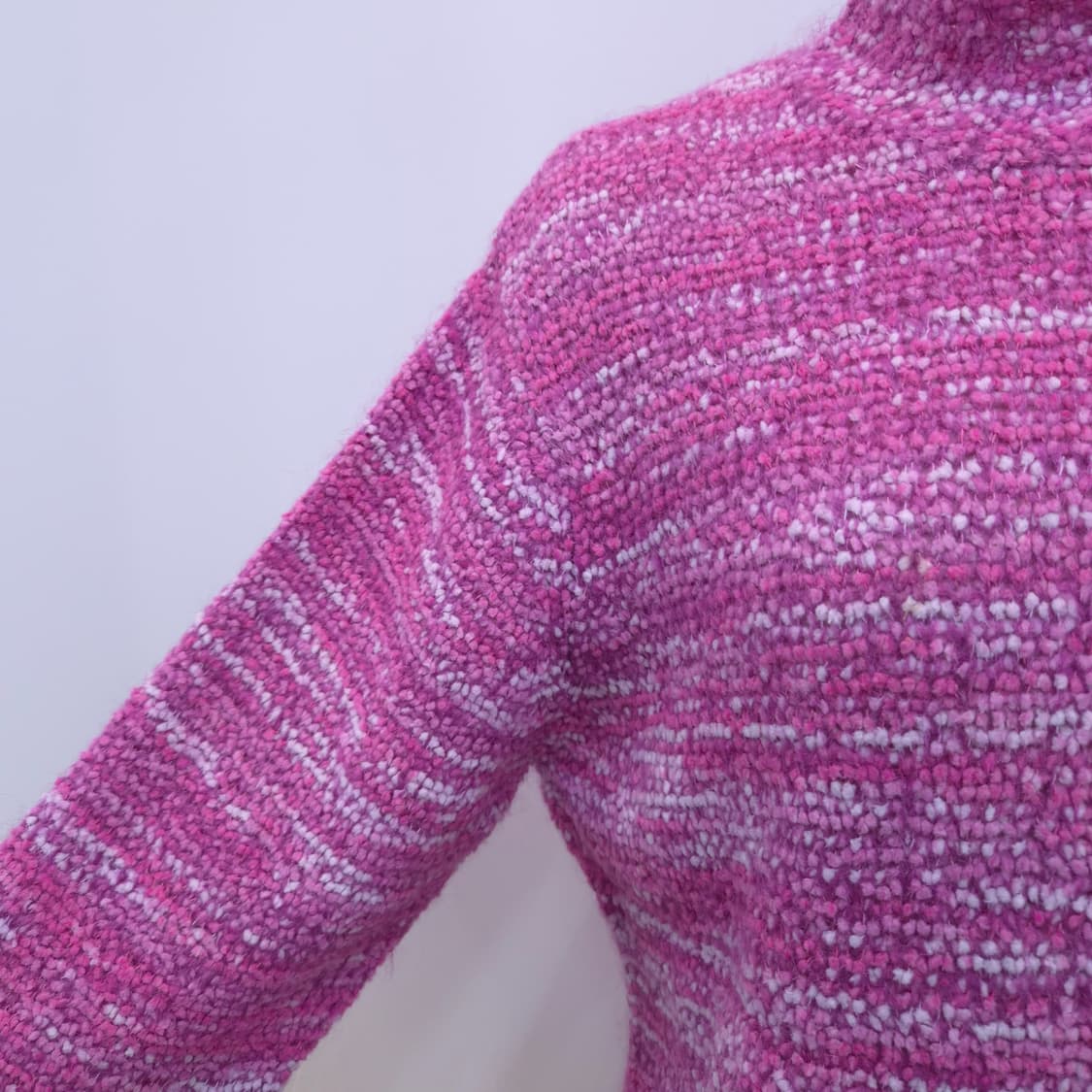 핑크 모헤어 하이넥 니트 상품이미지4