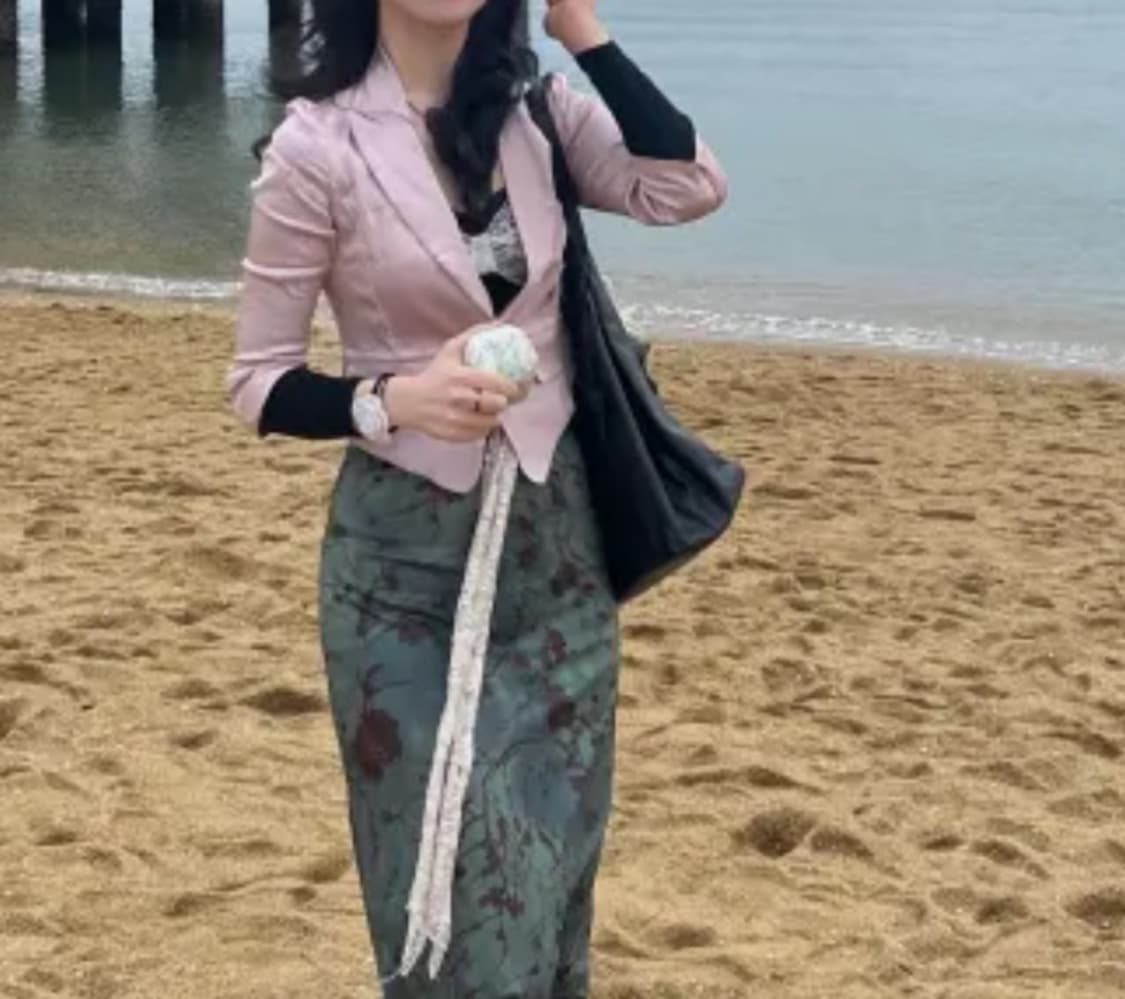 핑크 새틴 자켓 상품이미지2