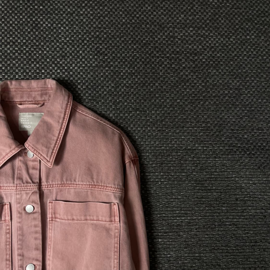 스파오 인디핑크 투포켓 크롭 데님 자켓 S 상품이미지3