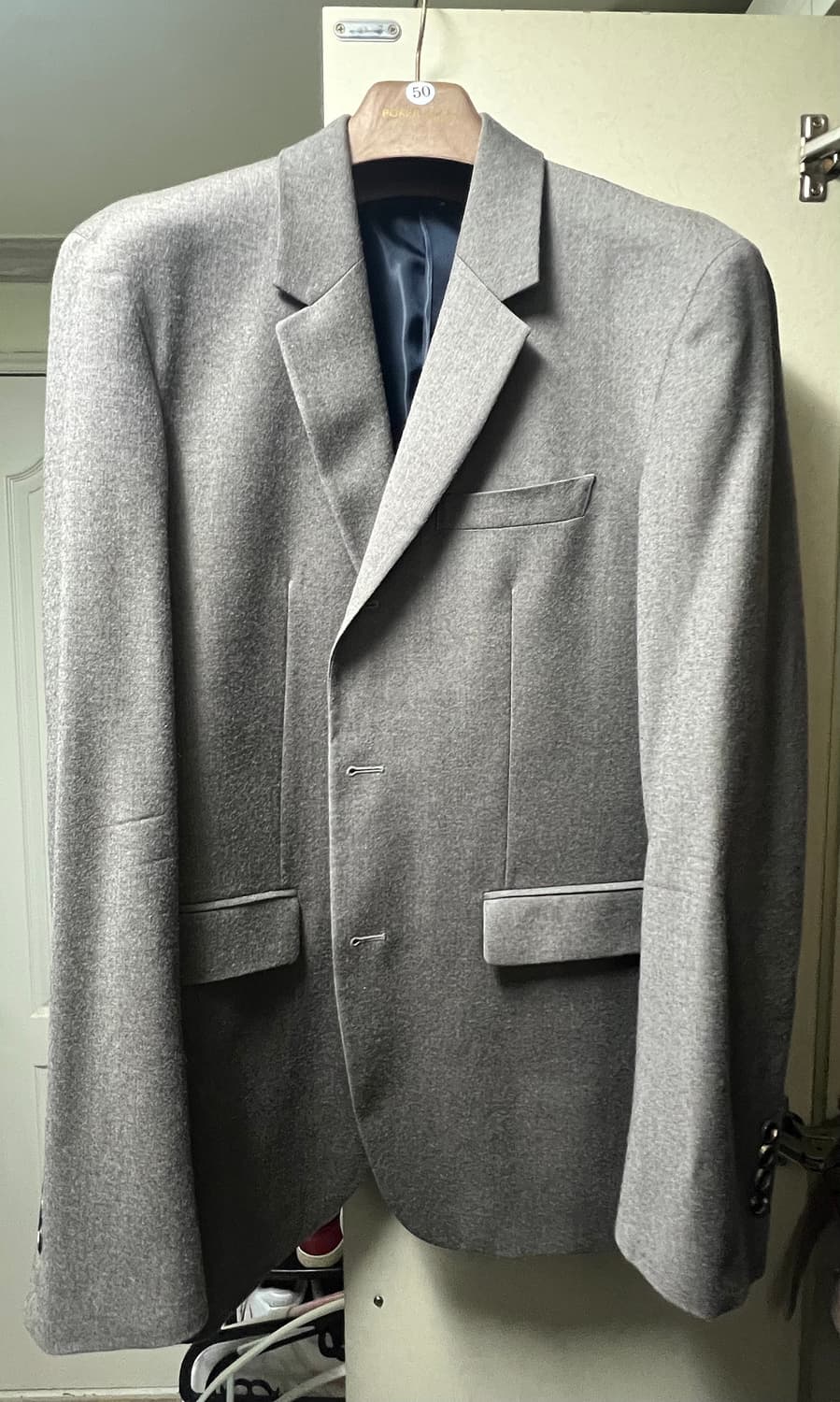 포커페이스 3roll 2버튼 자켓 그레이쉬 베이지 50사이즈 상품이미지3