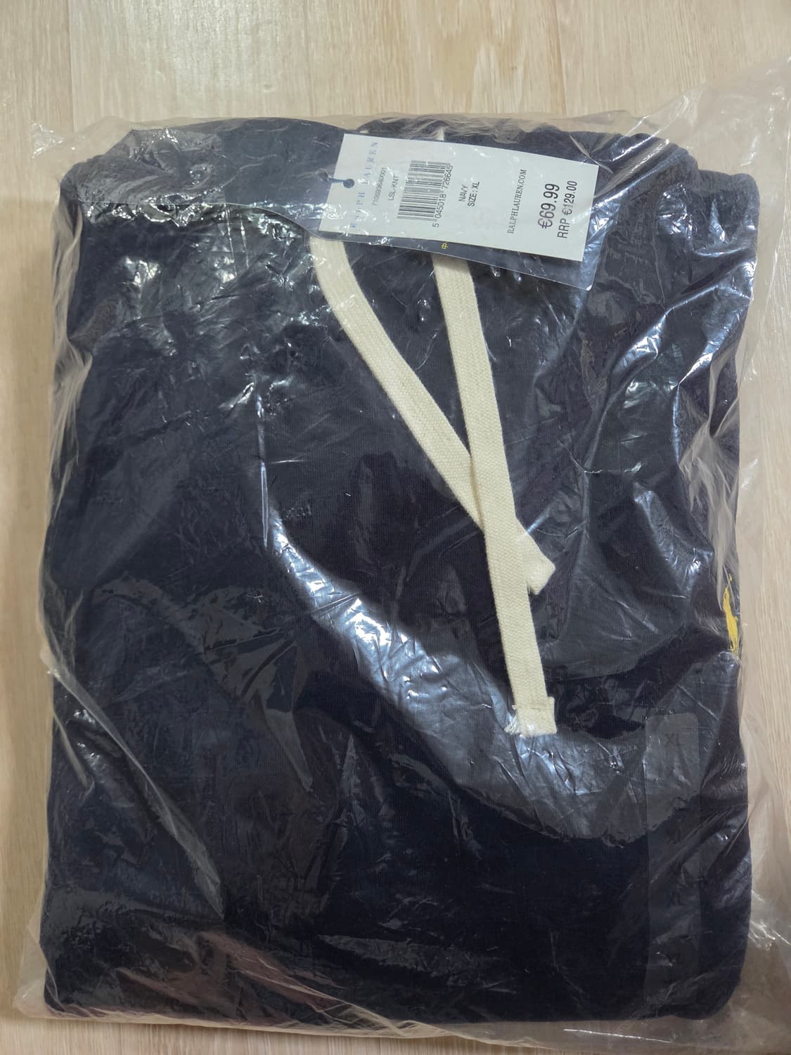 (새상품)폴로 랄프로렌 노란 로고 기모 후드티 XL 상품이미지4