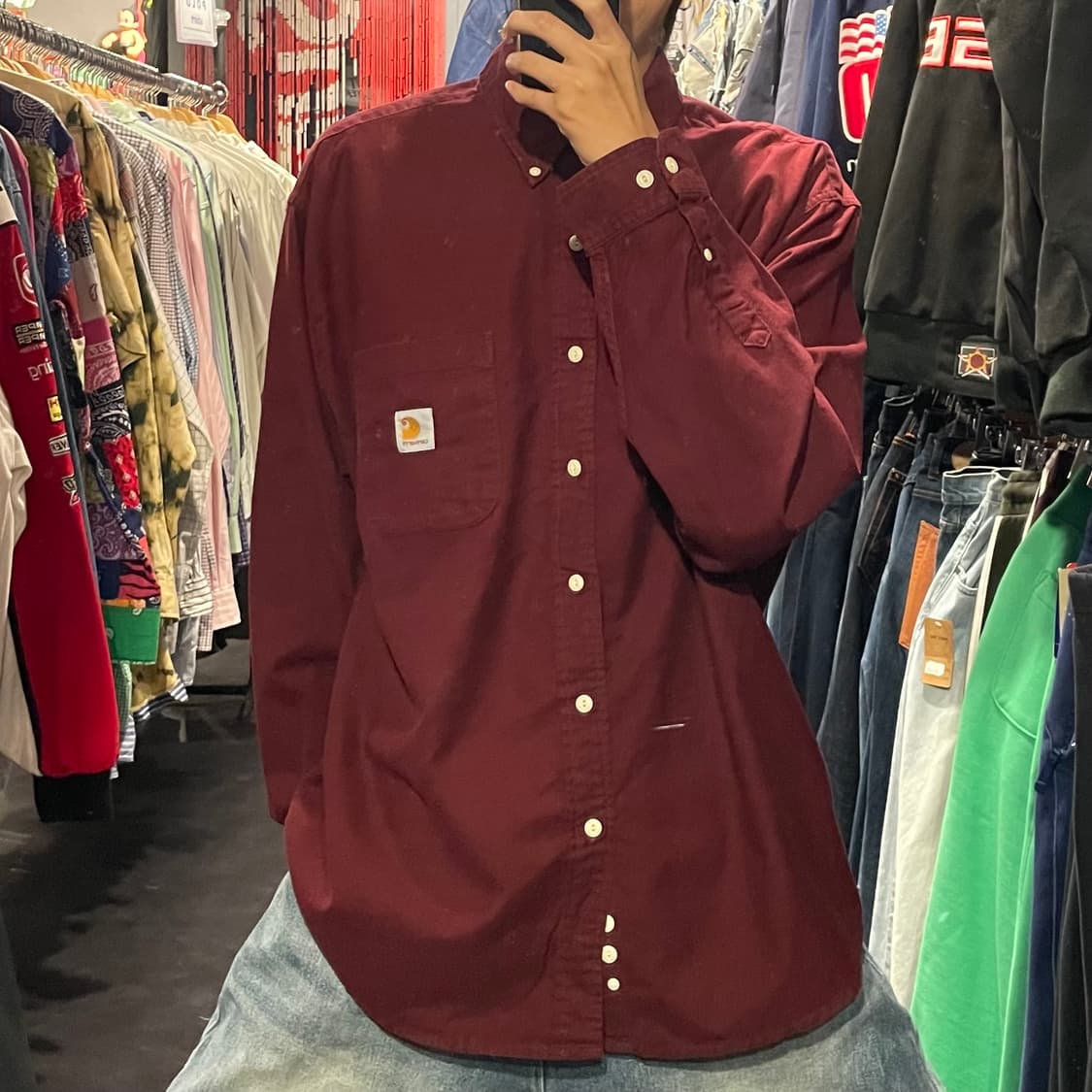 [IM] carhartt 칼하트 버건디  긴팔셔츠 상품이미지2