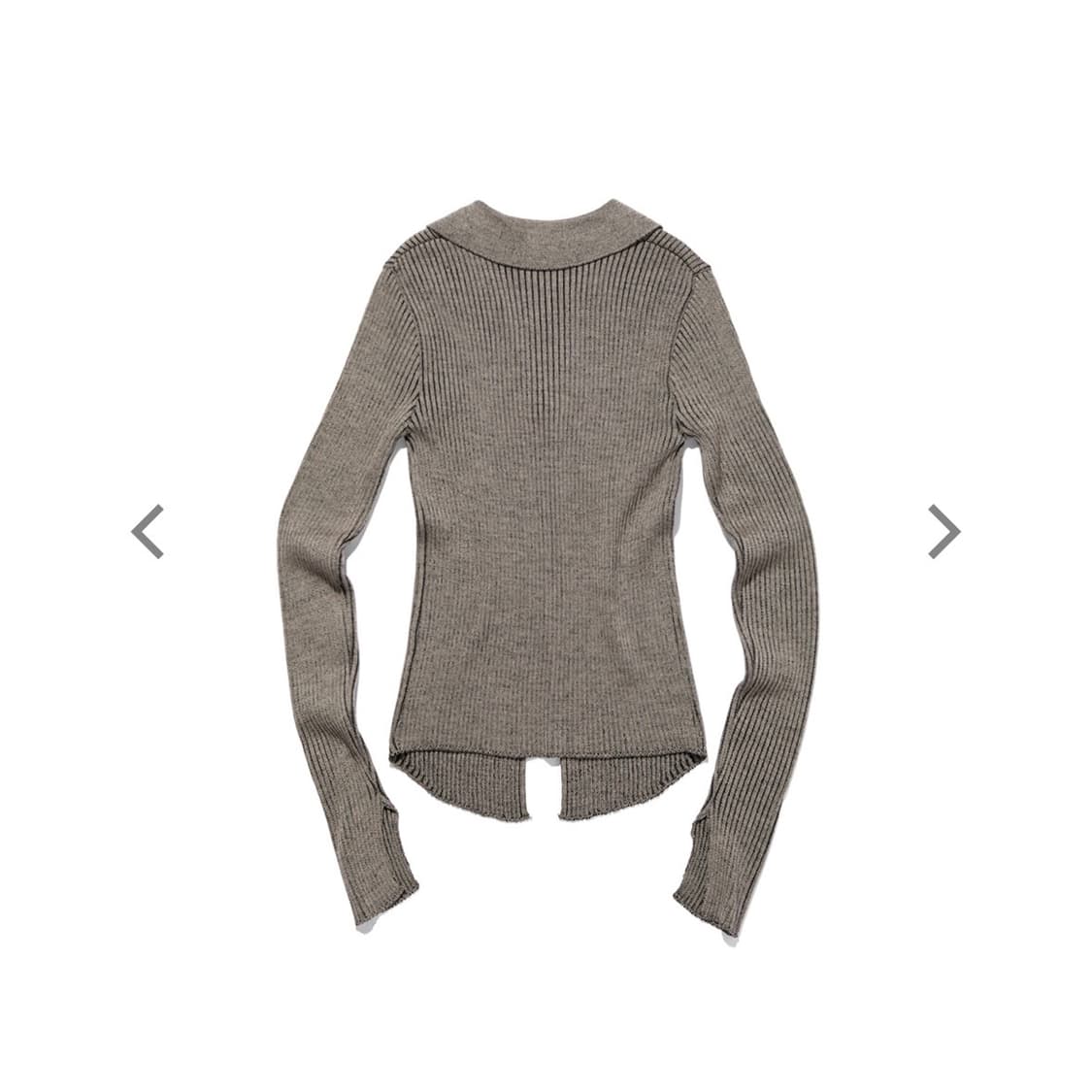 미스치프 니티드 셔츠 니트 롱슬리브 베이지 상품이미지2