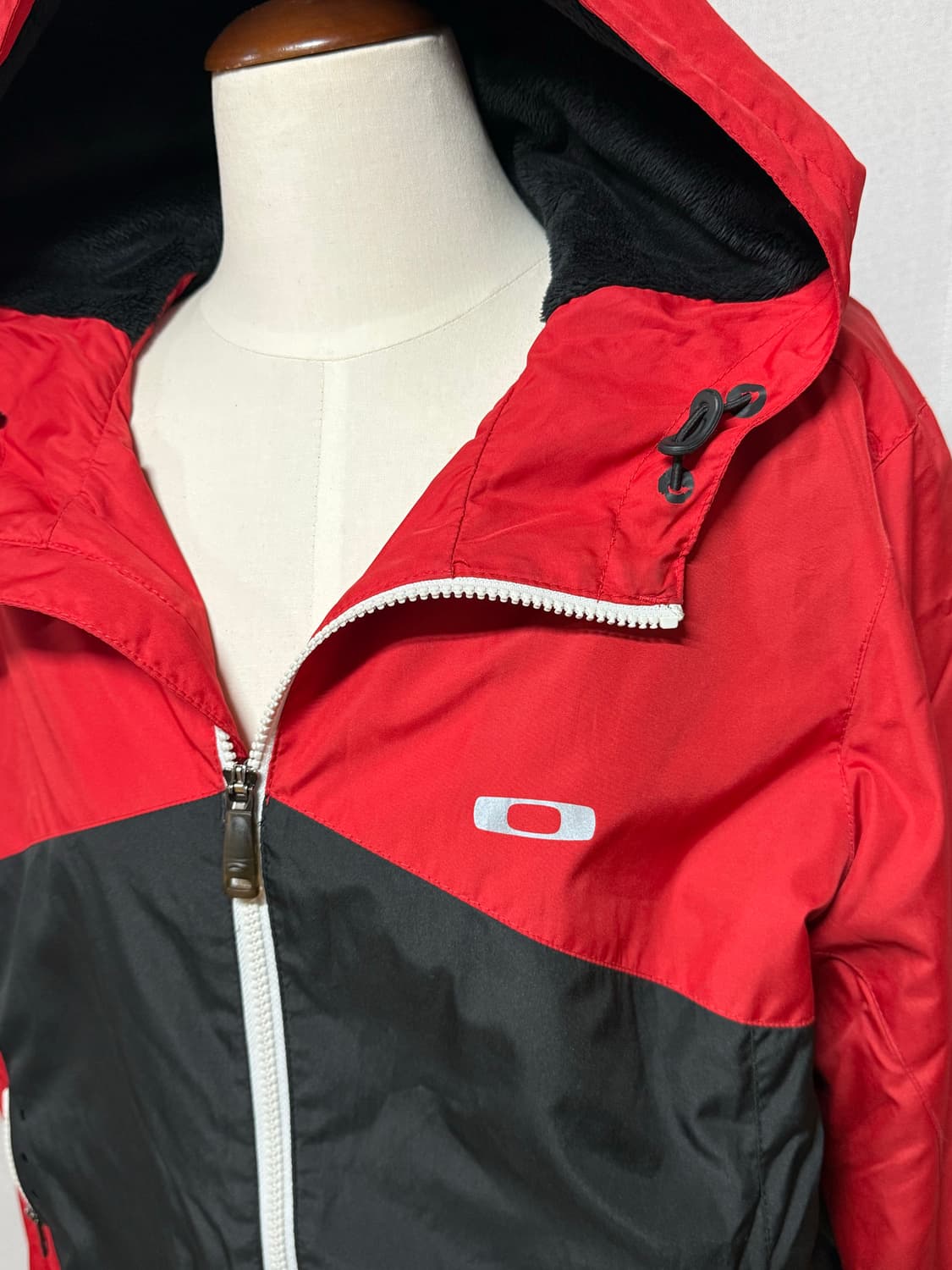 희귀) OAKLEY 오클리 배색 윈드브레이커 자켓 레드 블랙 M 상품이미지3