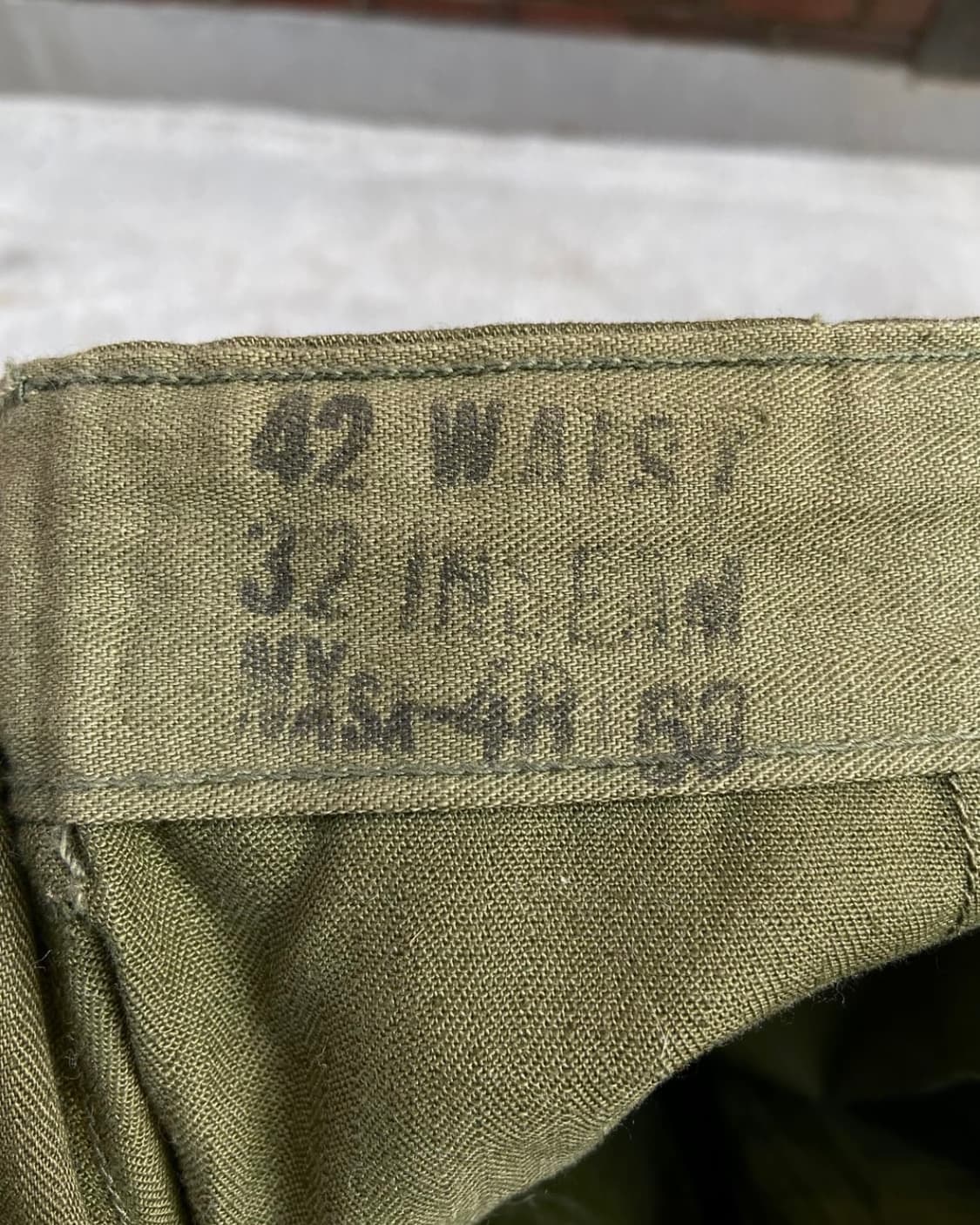 40s WW2 USN 해링본트윌 팬츠 42 상품이미지5
