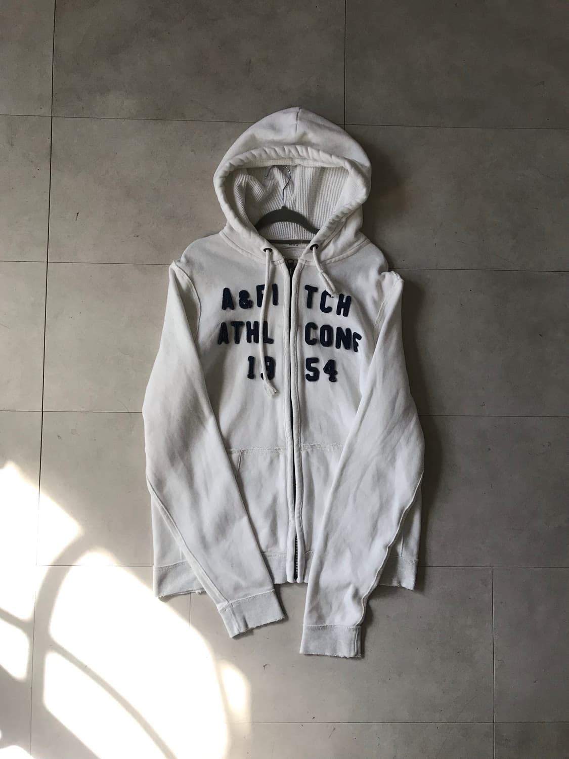 아베크롬비 화이트 오버핏 후드집업 상품이미지6