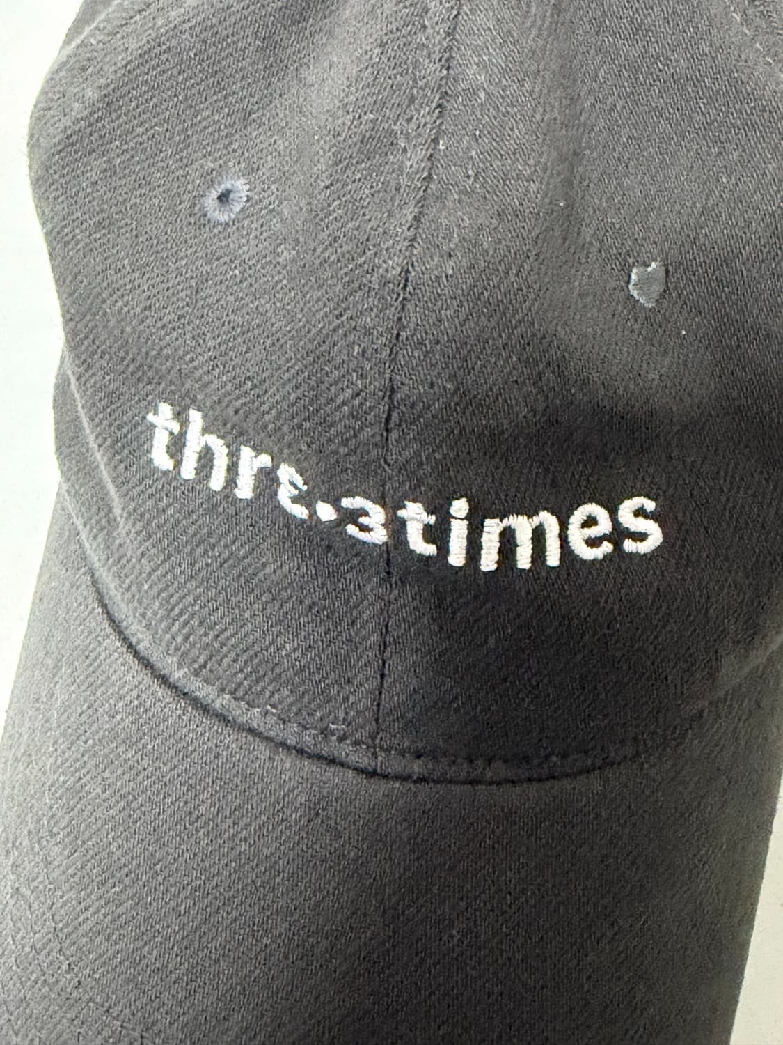 Threetimes Heart Cap charcoal 쓰리타임즈 볼캡 상품이미지4