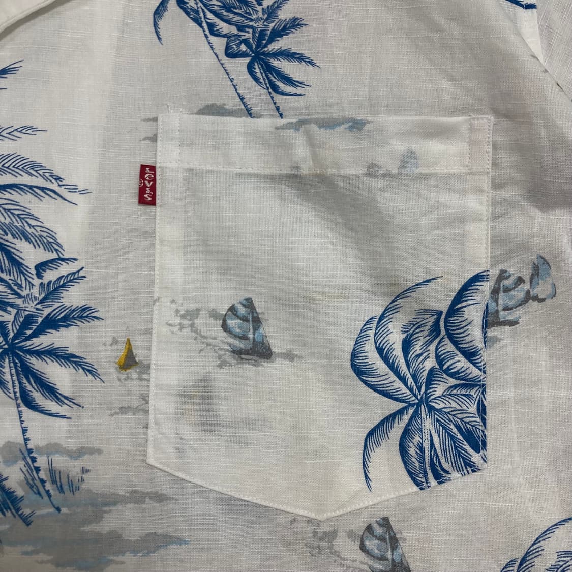 리바이스 야자수 패턴 하와이안 하프 셔츠 상품이미지3