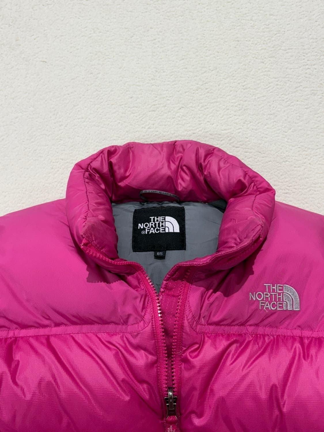 노스페이스 눕시 패딩 핑크 여성용 85 사이즈 상품이미지2