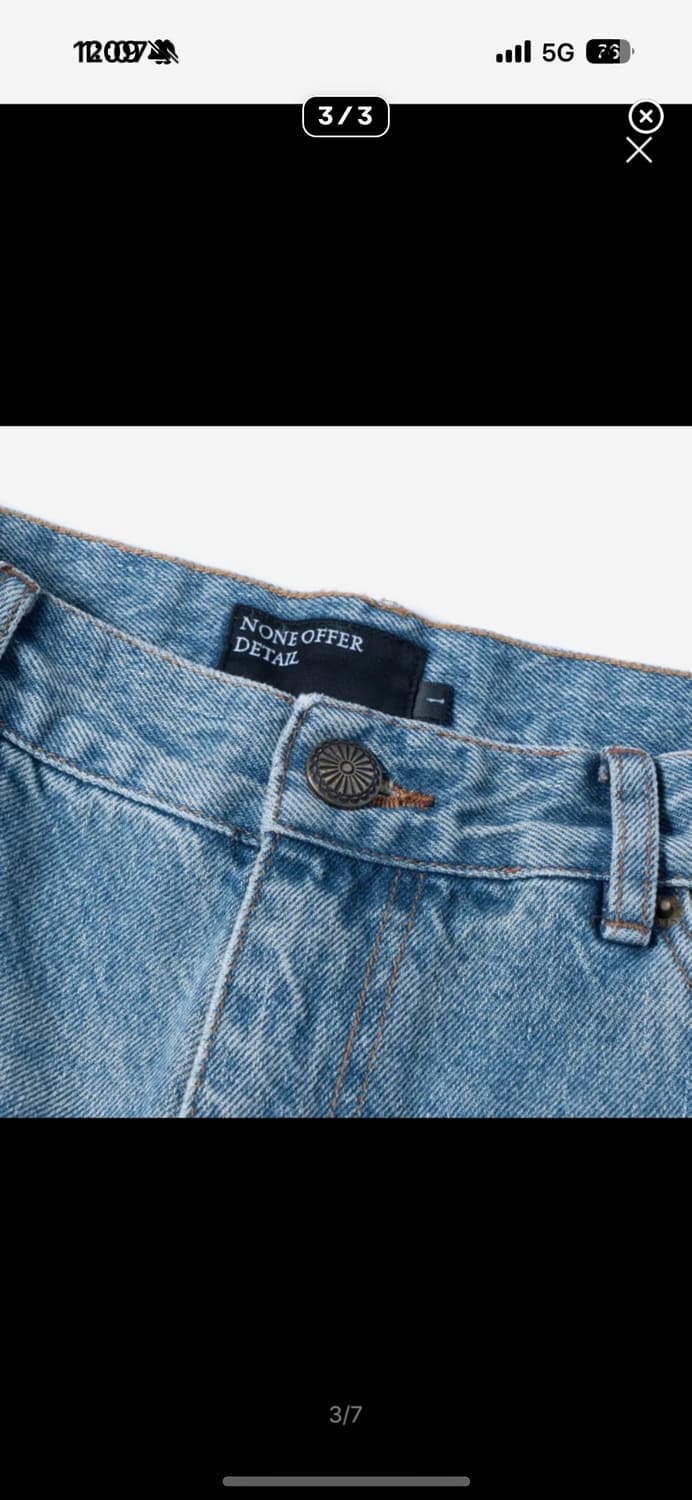 노드 배기 데님패츠 상품이미지2