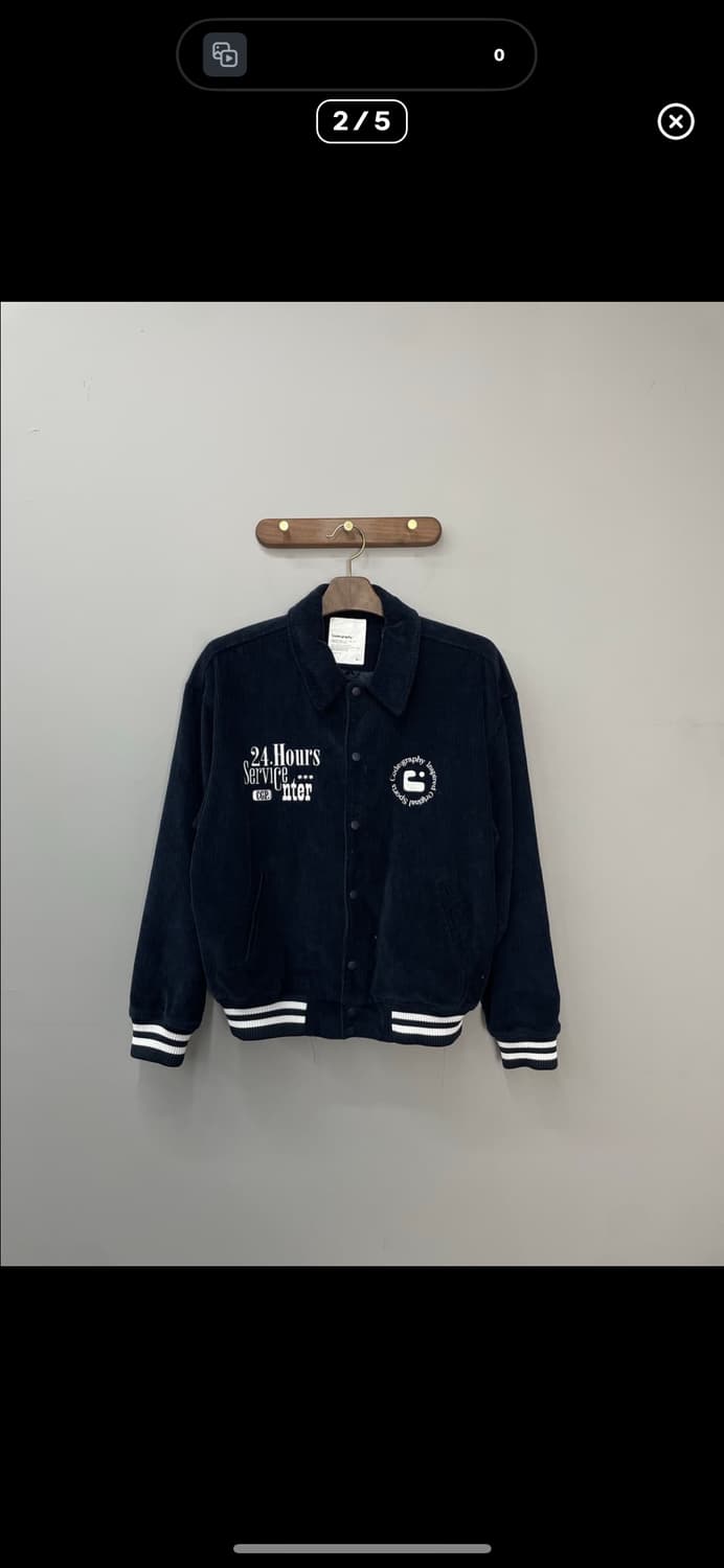 코드그라피 코듀로이 잉크 심볼 바시티자켓 A3018 상품이미지2