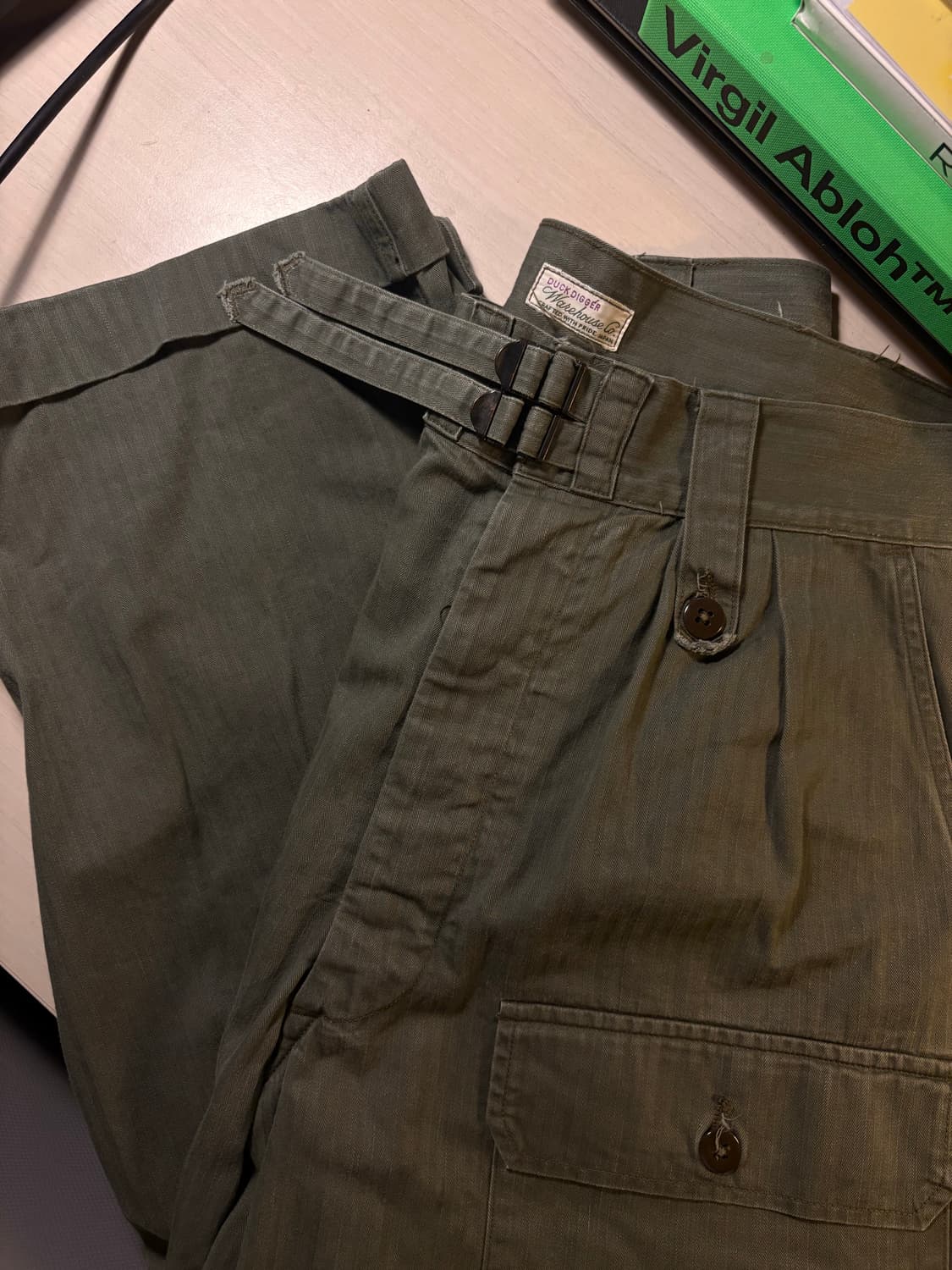 [WAREHOUE CO] DUCK DIGGER브리티시 아미 헤링본팬츠 상품이미지2
