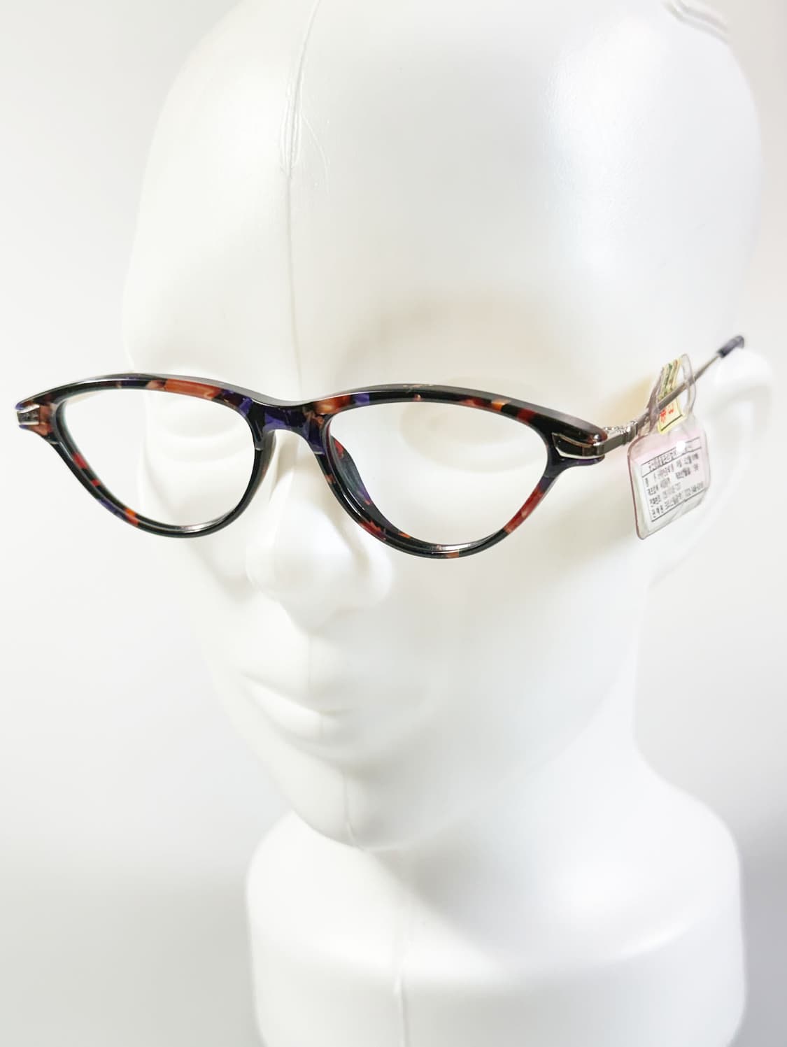 90s SEVA SCHAN 캣아이 뿔테 마블 빈티지 안경 상품이미지9