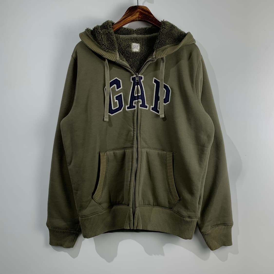 Gap 갭 카키 양털 후드집업 상품이미지2