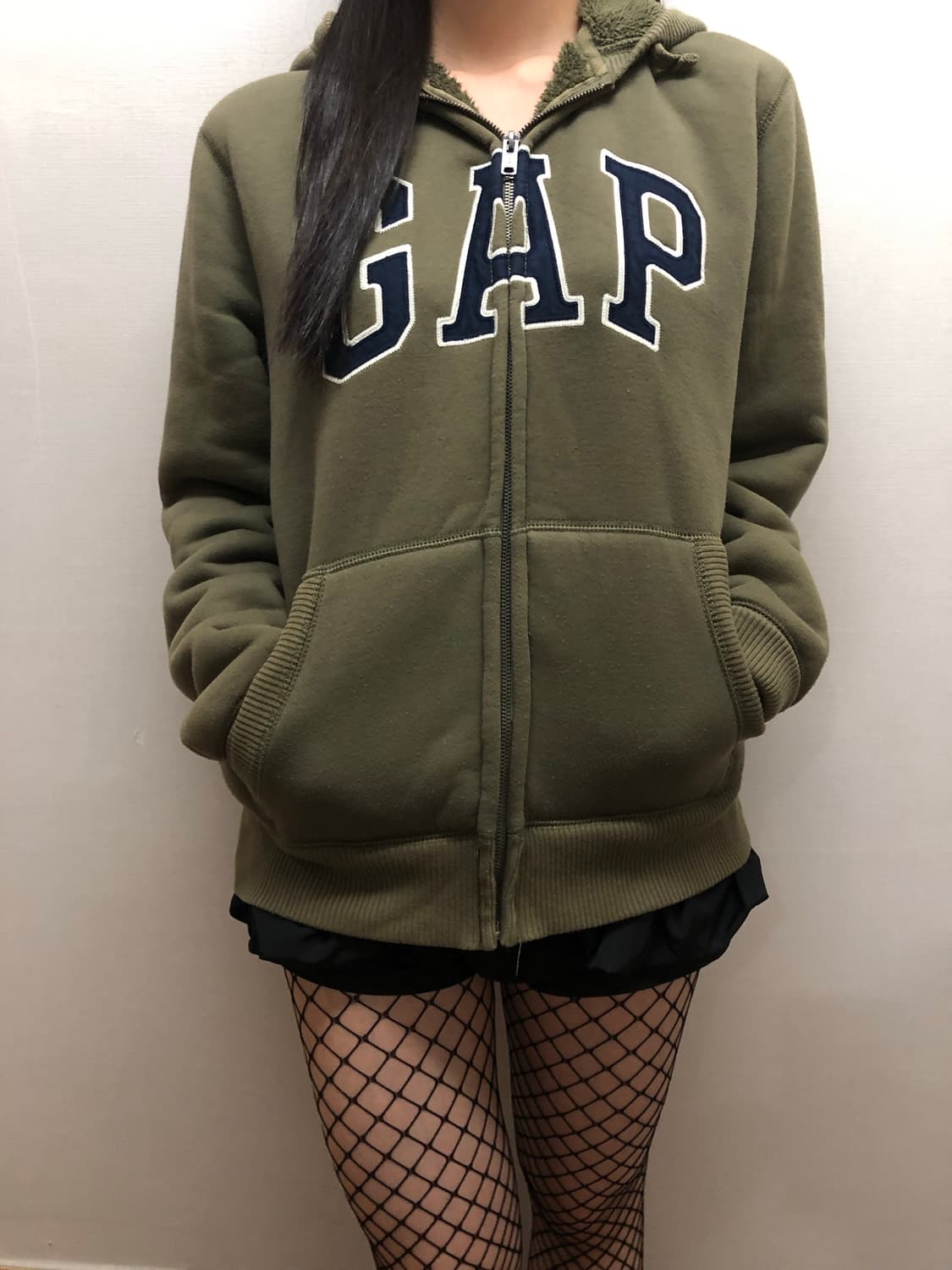 빈티지 갭 카키 울 후드집업 상품이미지4