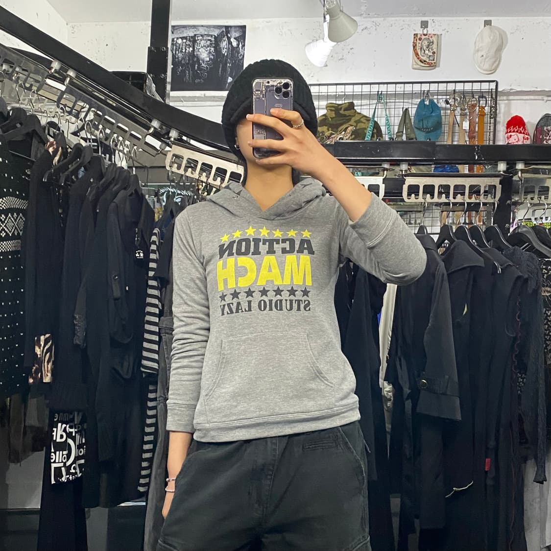 Lazy daisy 스타후드 레이어드 후드티 상품이미지1