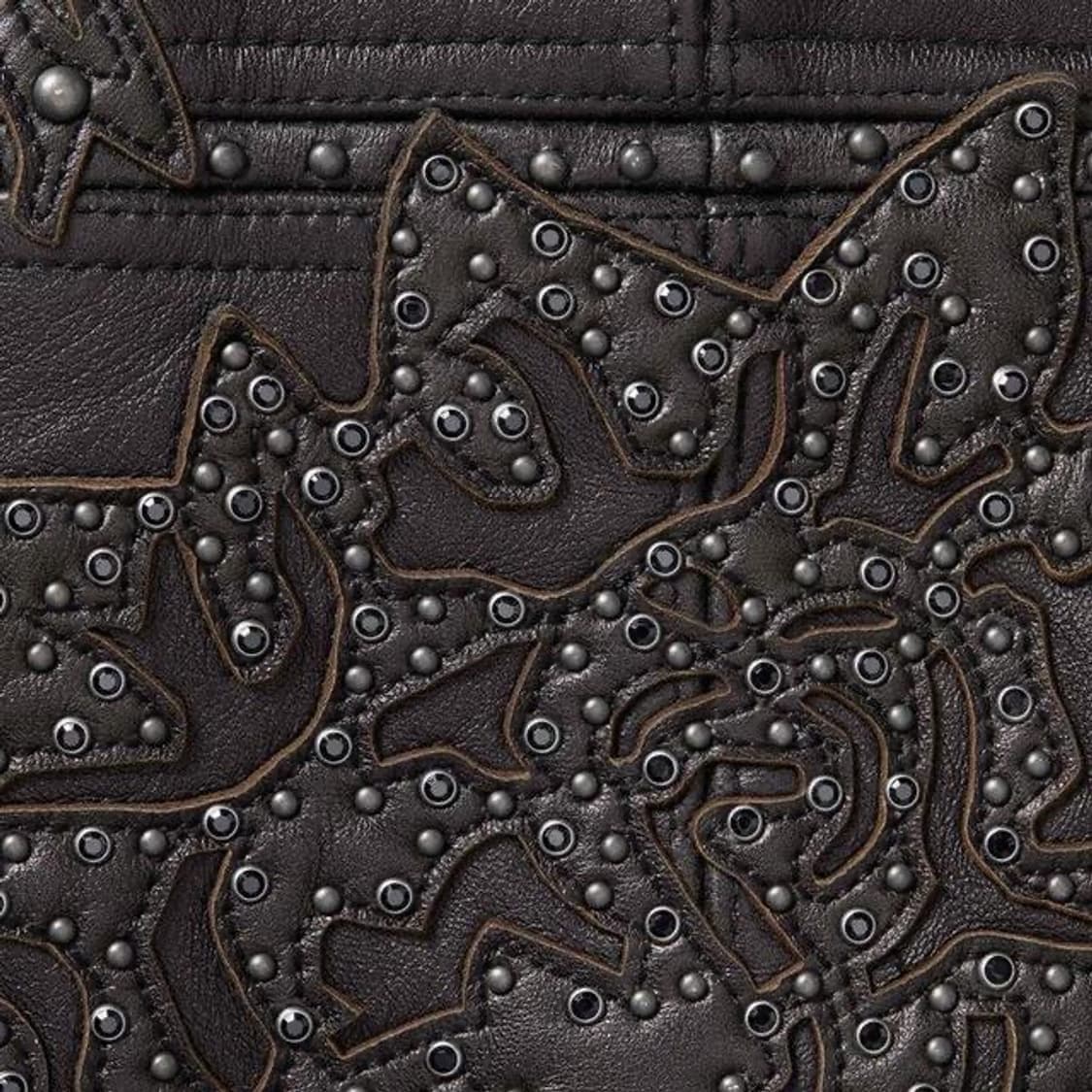 슈프림스터드레더후드집업(M) 상품이미지4