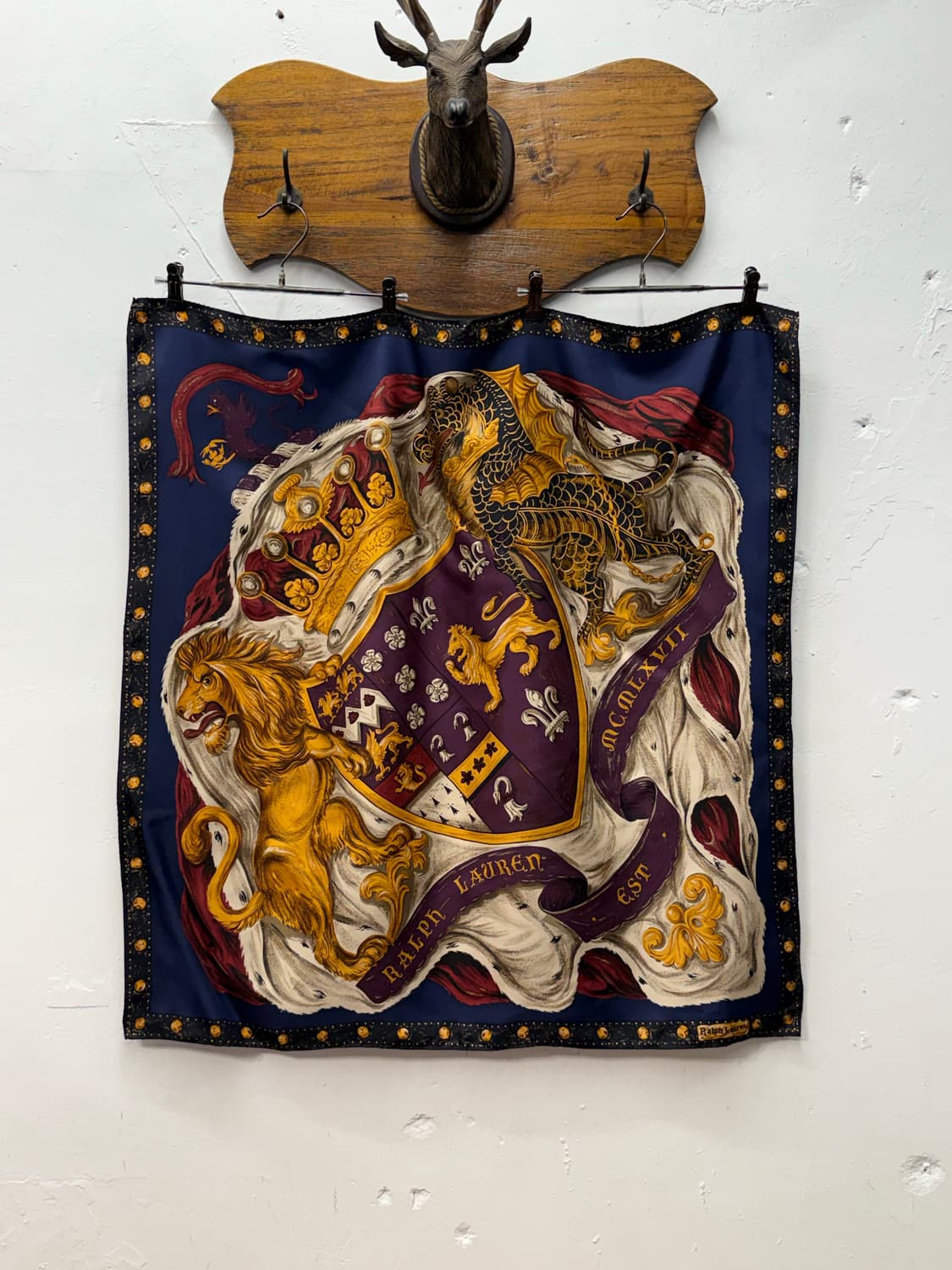 RALPH LAUREN Heraldic Crest & Lion Scarf 상품이미지2