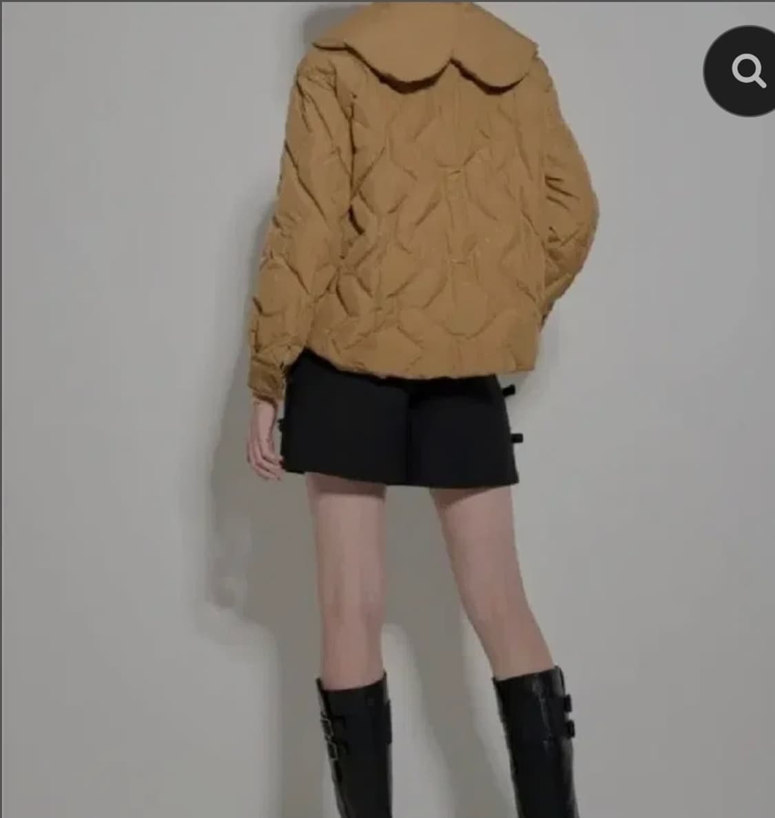 한섬 오즈세컨 2024 퀼팅 구스 다운 숏패딩 44~66 상품이미지3