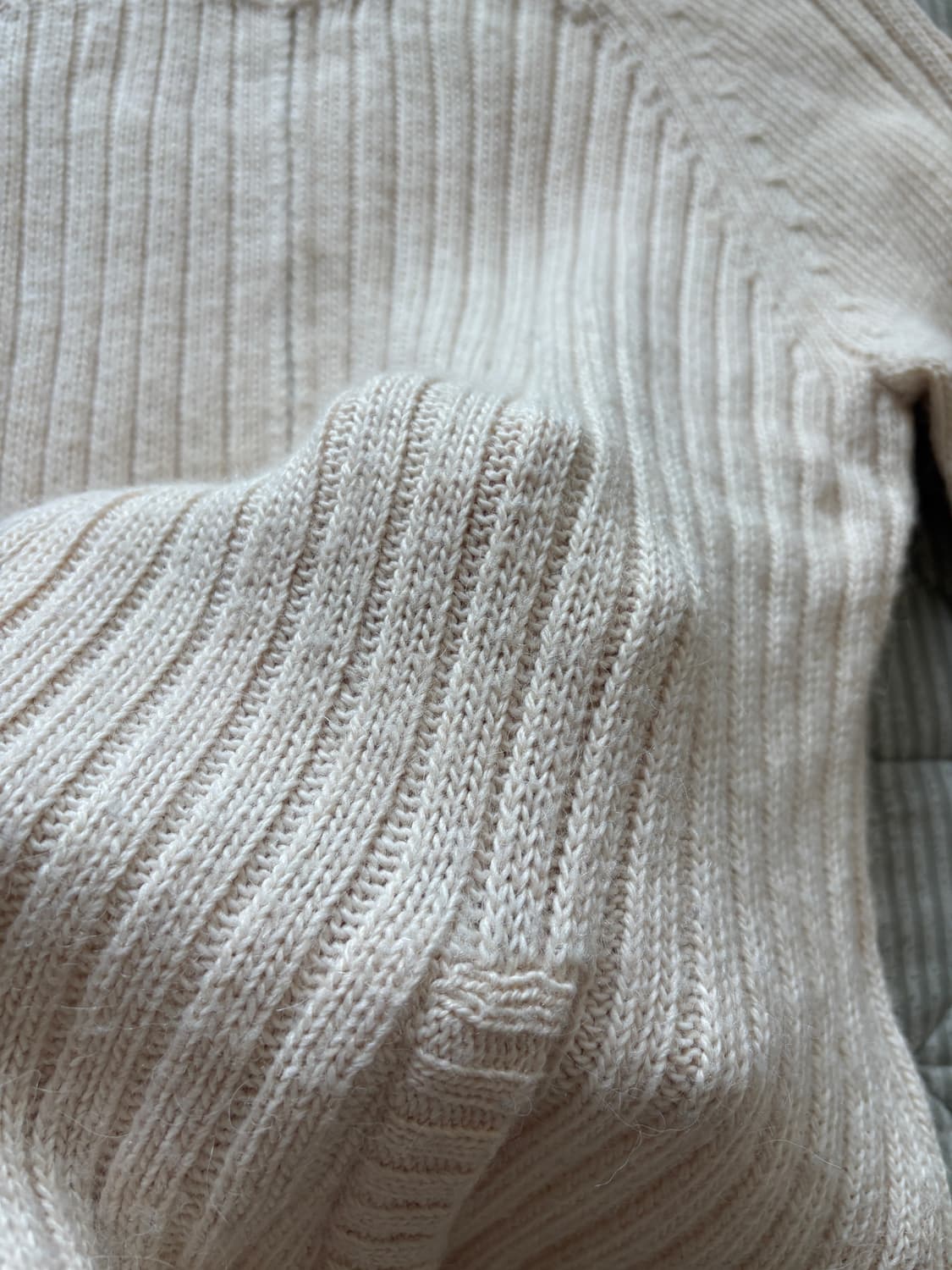 아이보리 니트 집업 상품이미지9