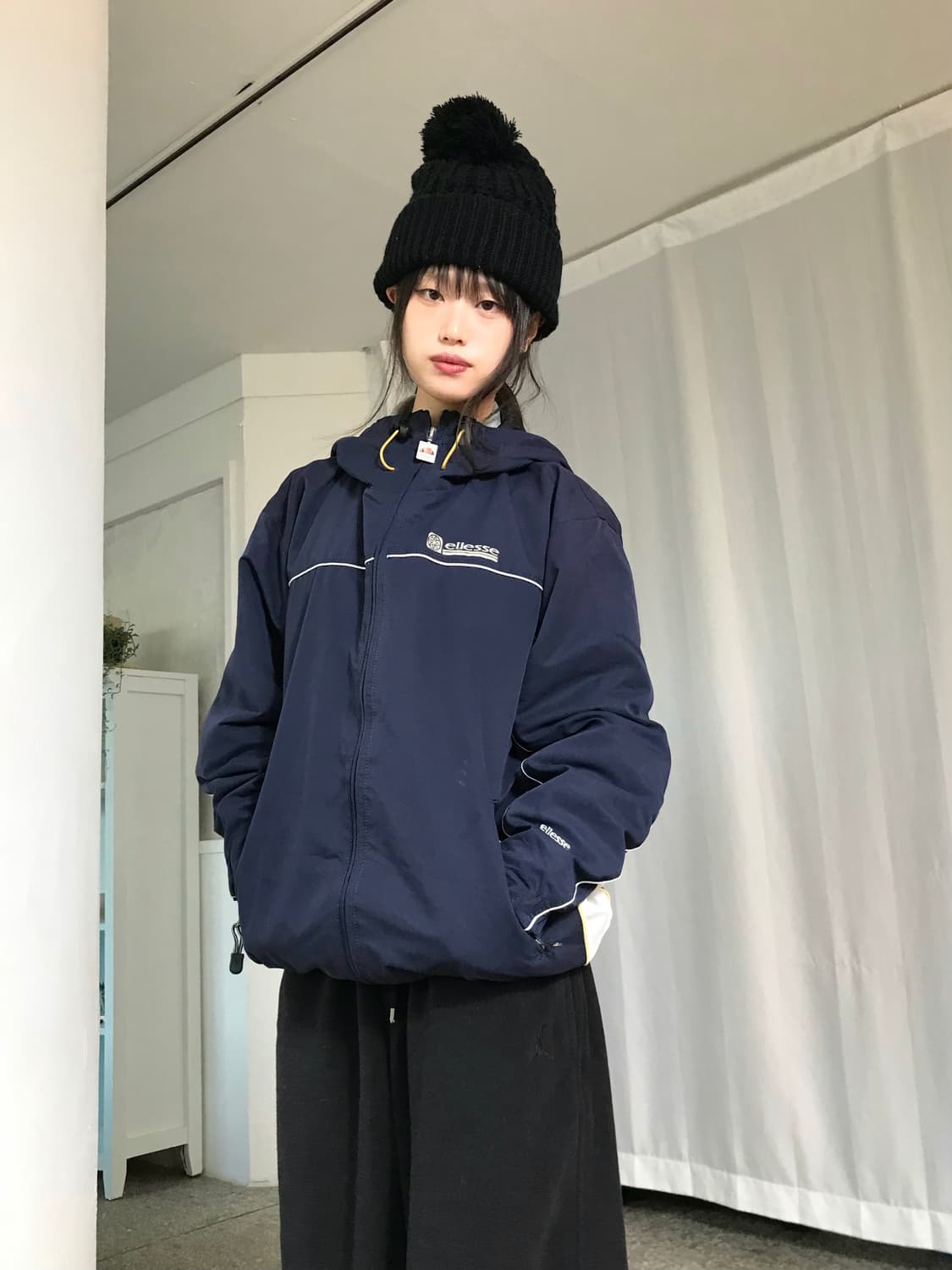 엘레쎄 네이비 트랙 후드 자켓 상품이미지1