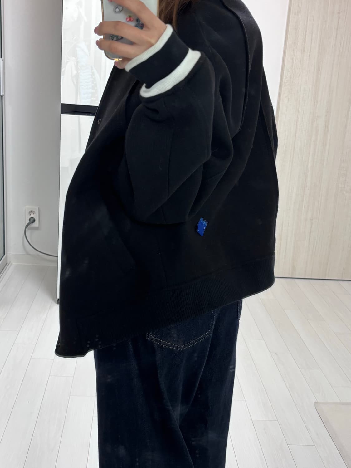 자라x아더에러 자더에러 울 블렌드 봄버 블랙 xs-s 상품이미지4