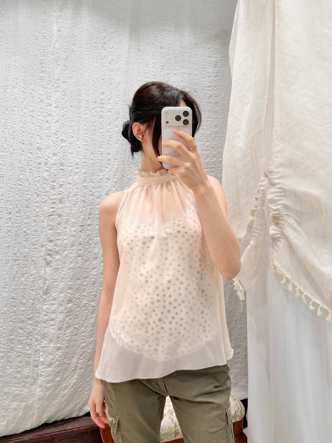 blush ribbon blouse 상품이미지1