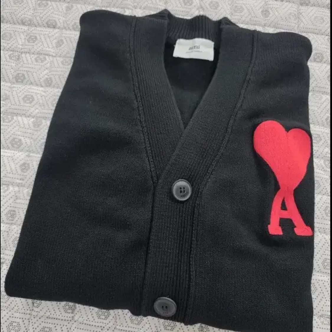 아미 빅 하트 로고 가디건 블랙 100 상품이미지6