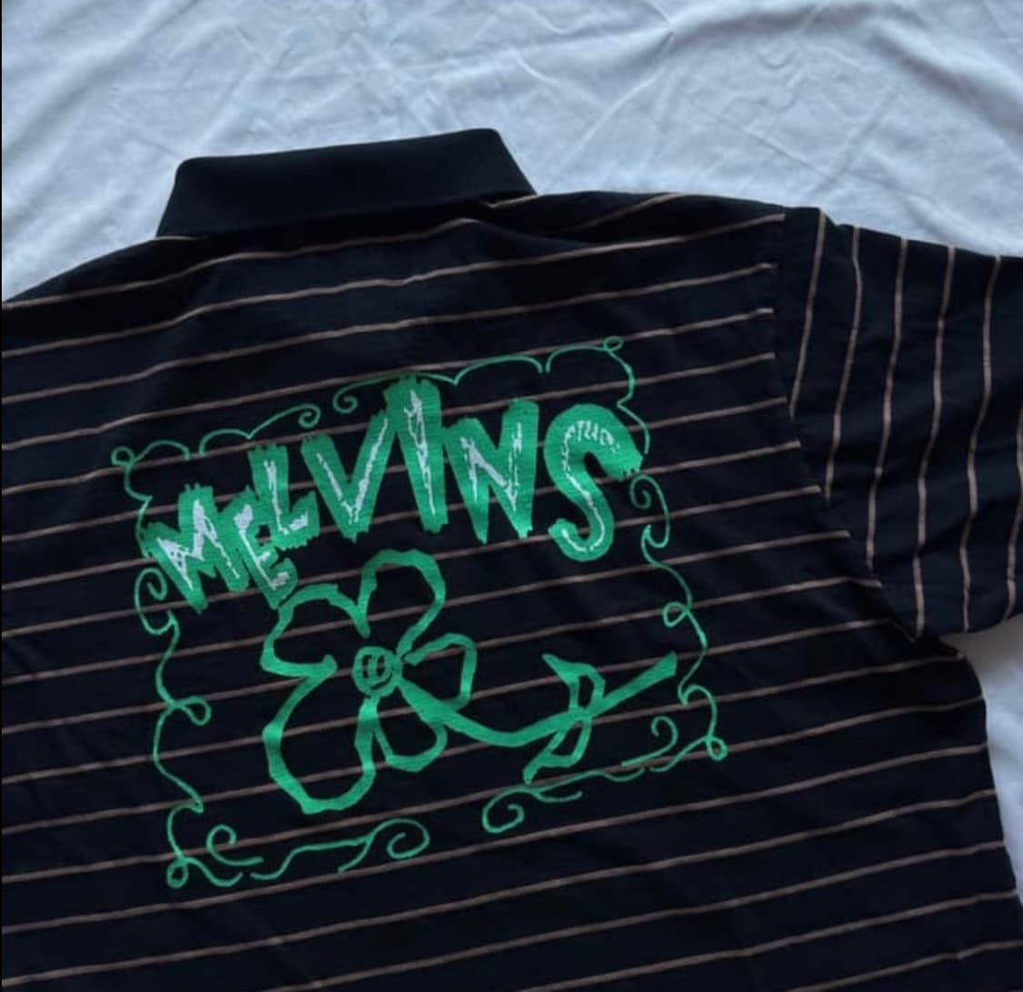 슈프림 x 멜빈스 스트라이프 숏슬리브 폴로 블랙 - 24SS 상품이미지7