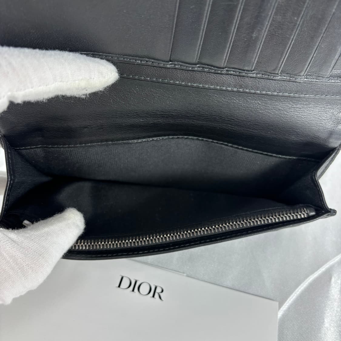 (풀박스,정품)디올 오블리크 자카드 장지갑 상품이미지6