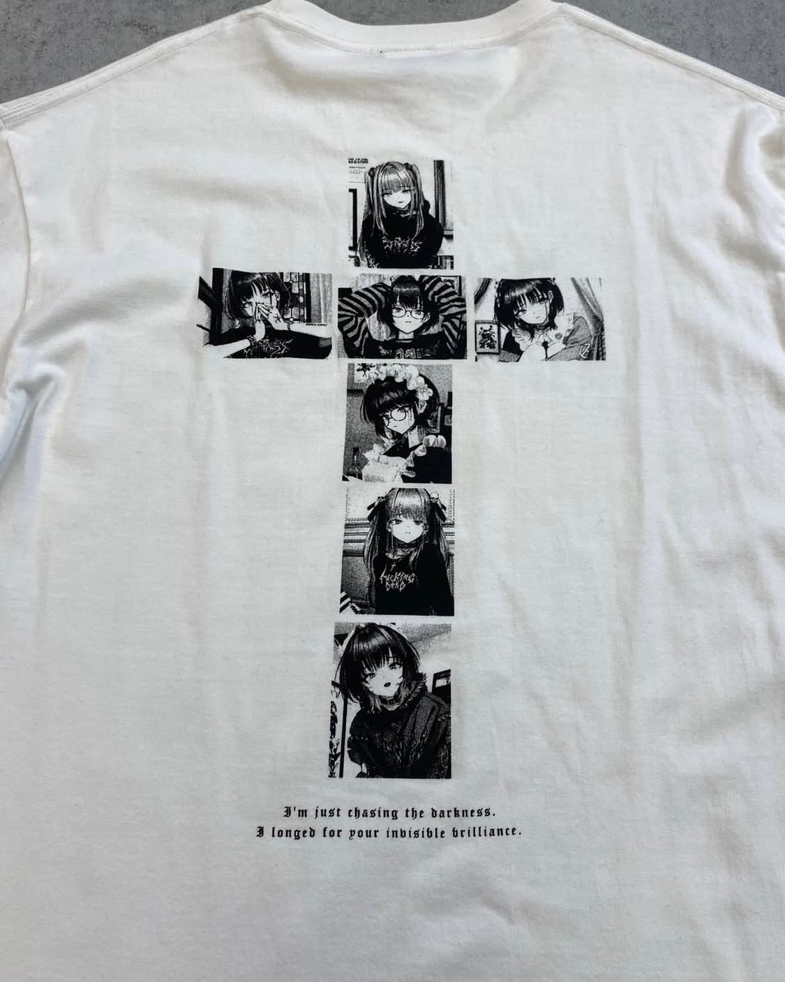 오타쿠 애니메이션 십자가 화이트 롱슬리브 상품이미지3