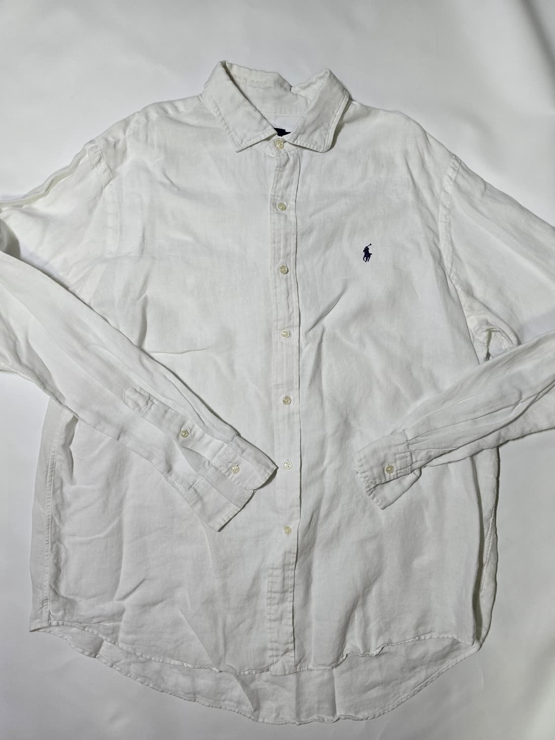 폴로랄프로렌 린넨 흰색 셔츠(XL) 상품이미지1