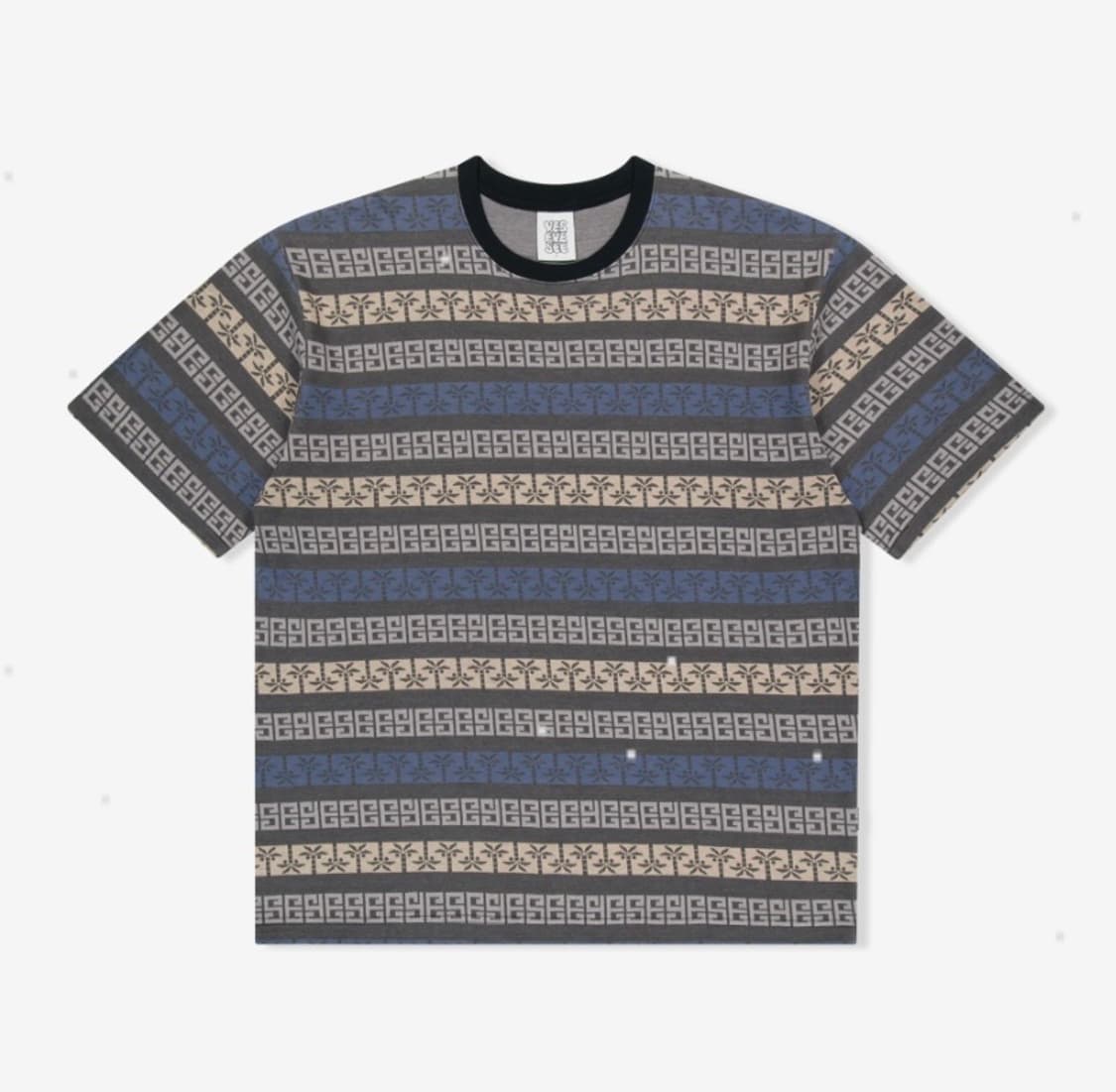 예스아이씨 팜 자카드 티셔츠 차콜 상품이미지1