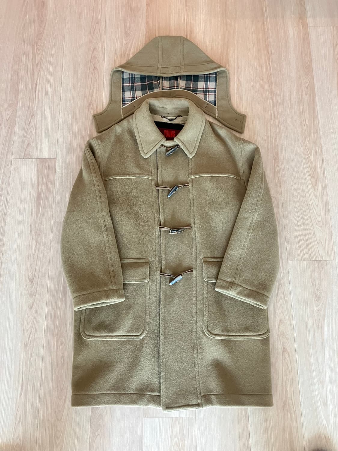 울 더플코트 카멜 상품이미지1