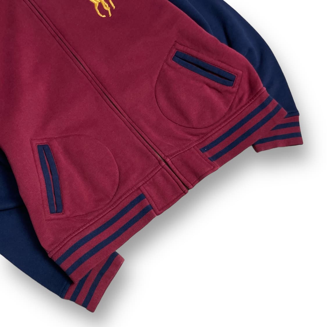 폴로 빅포니로고 배색 코튼집업 상품이미지3