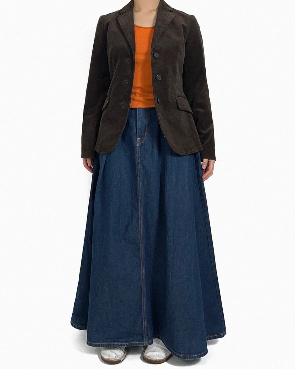 Lee cowgirl calfhair denim skirt 상품이미지4