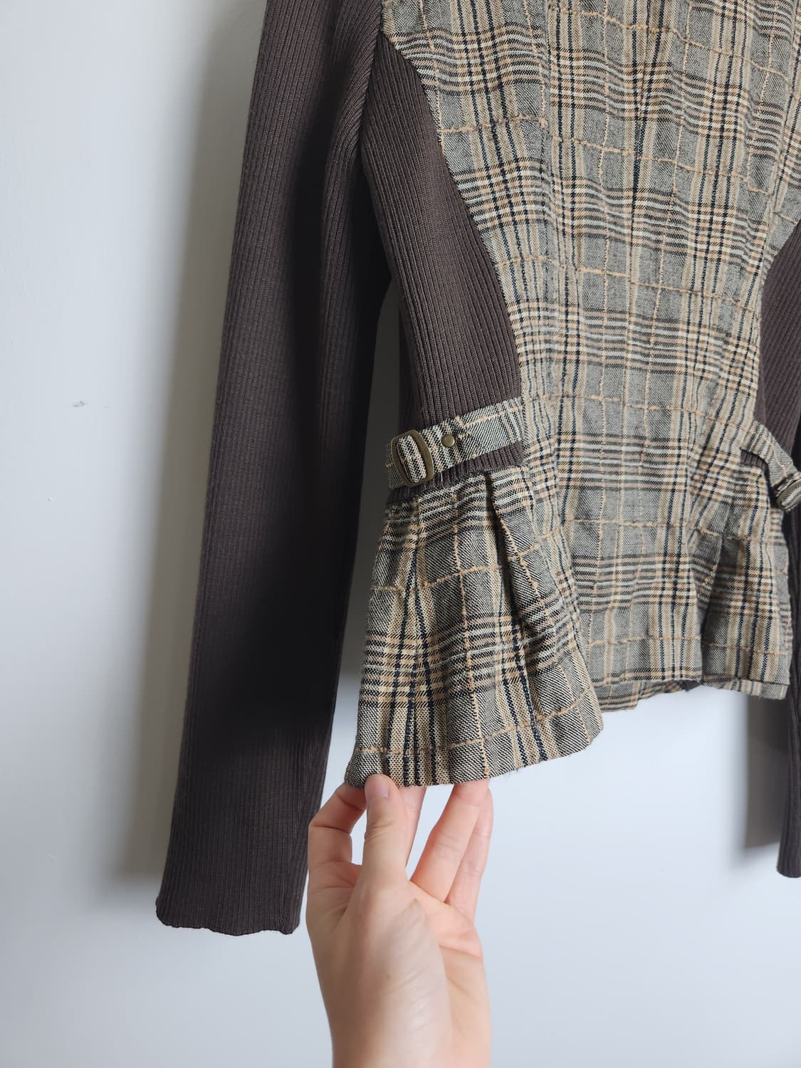 골지 체크 탑 상품이미지8