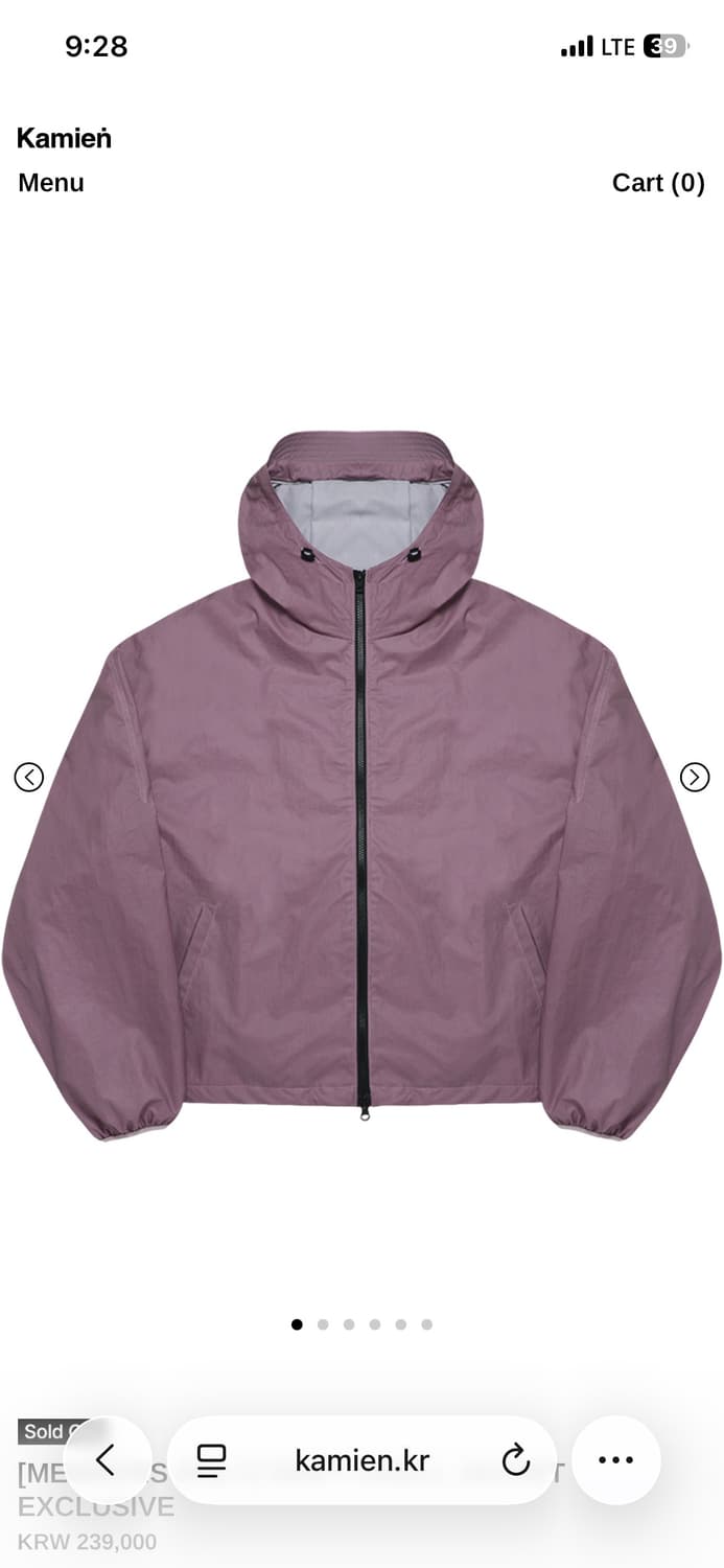  os 카미엔 쉘 자켓 핑크 상품이미지1