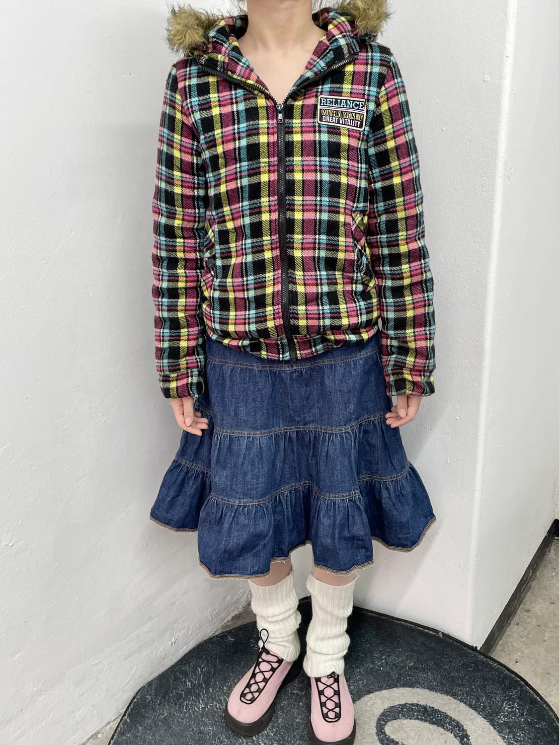 진청 데님 캉캉 스커트 상품이미지5