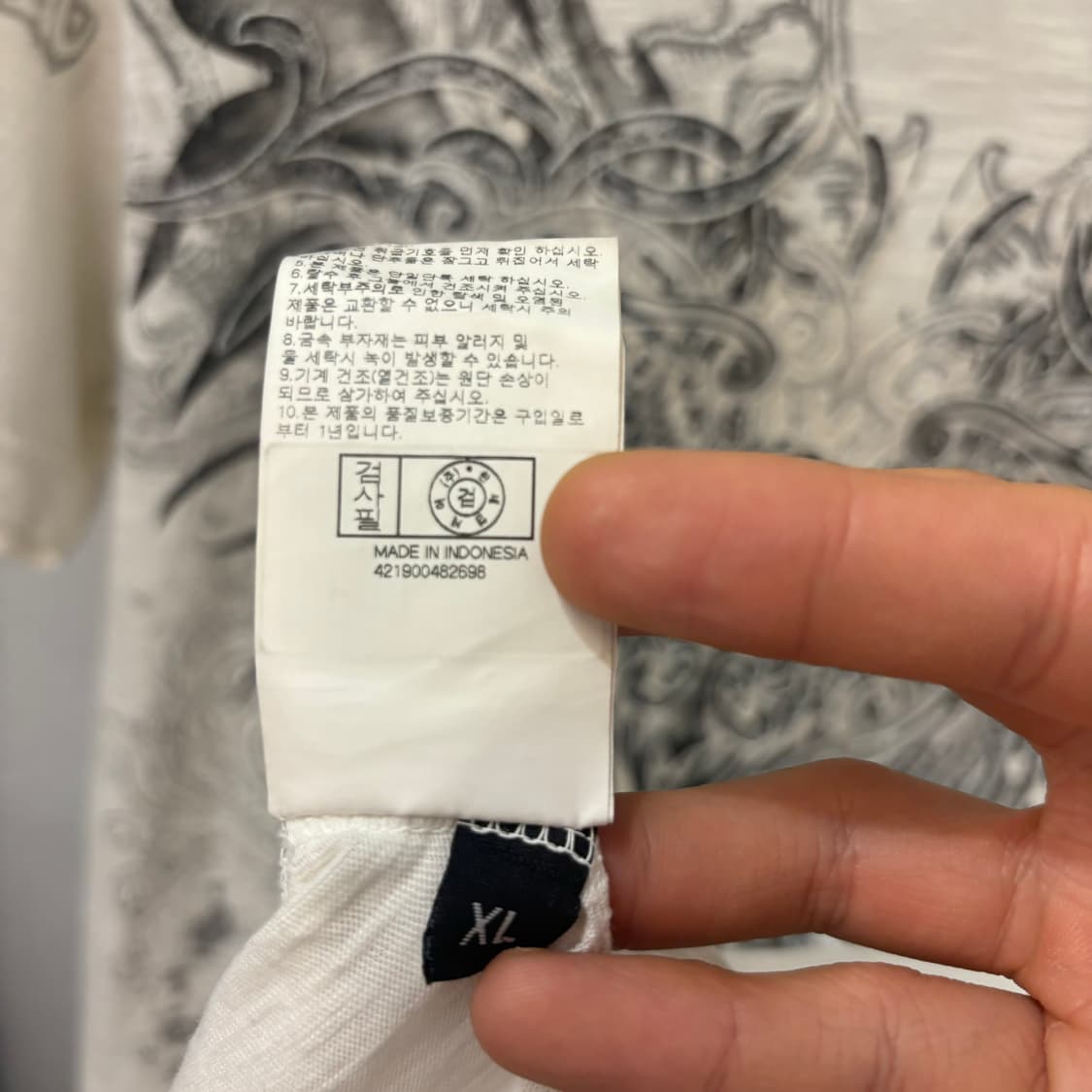 버커루 Y2K 화이트 반팔 티셔츠 XL 상품이미지9