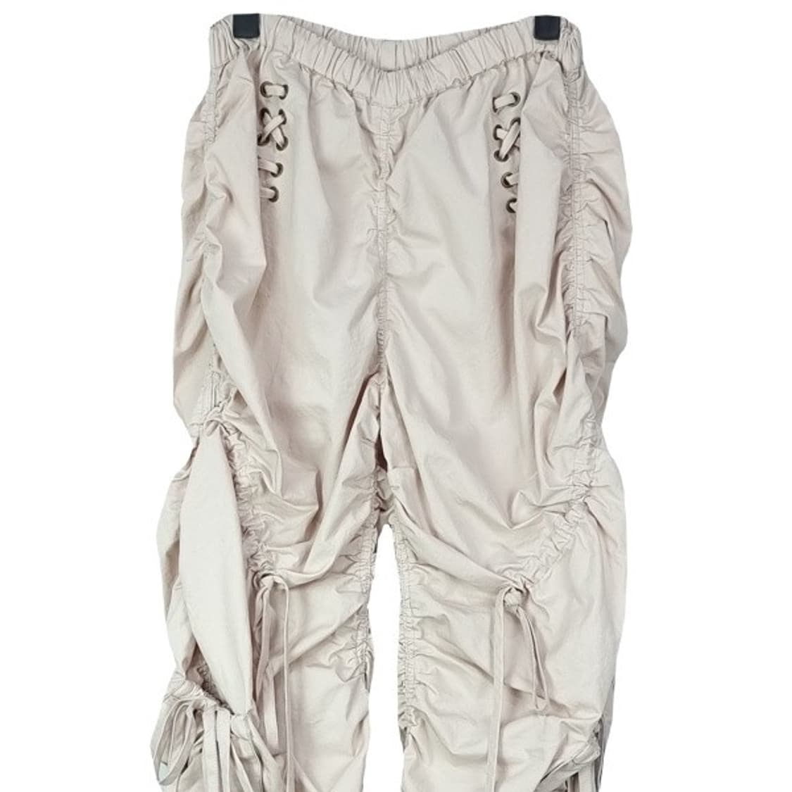 [쓰리타임즈] 루즈핏 리본 셔링 리코 카고 팬츠 M17557 상품이미지4