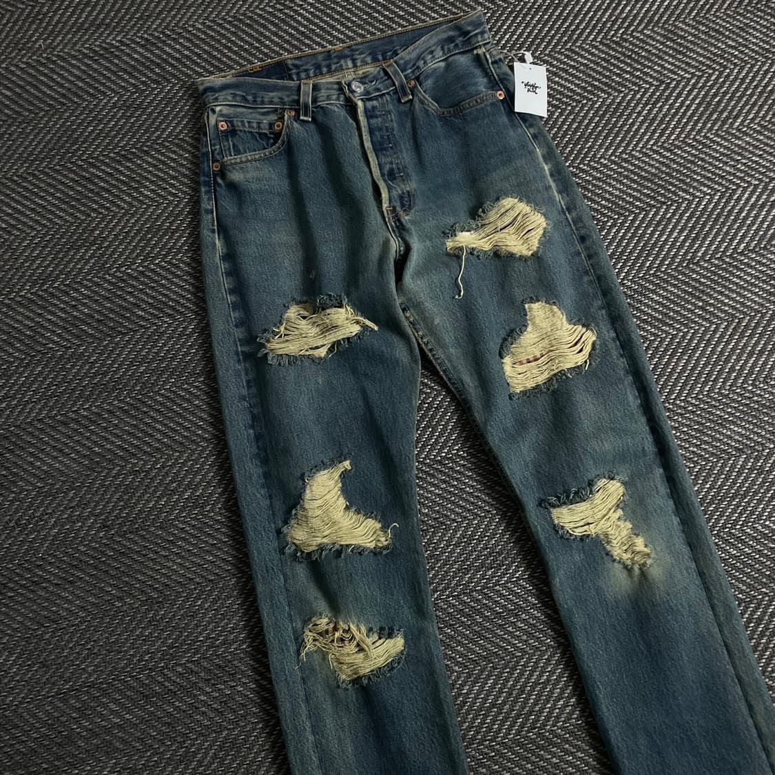 리바이스 501 디스트로이드 워싱 데님 팬츠y 3350 상품이미지1