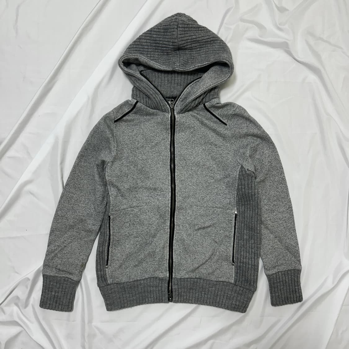 빈티지 투웨이 기모 후드집업 상품이미지6