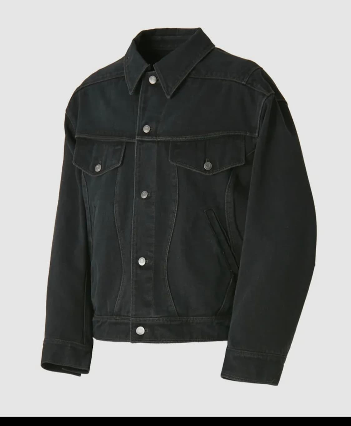 쿠어 트위스트 데님 트러거 자켓 (블랙)M 상품이미지1