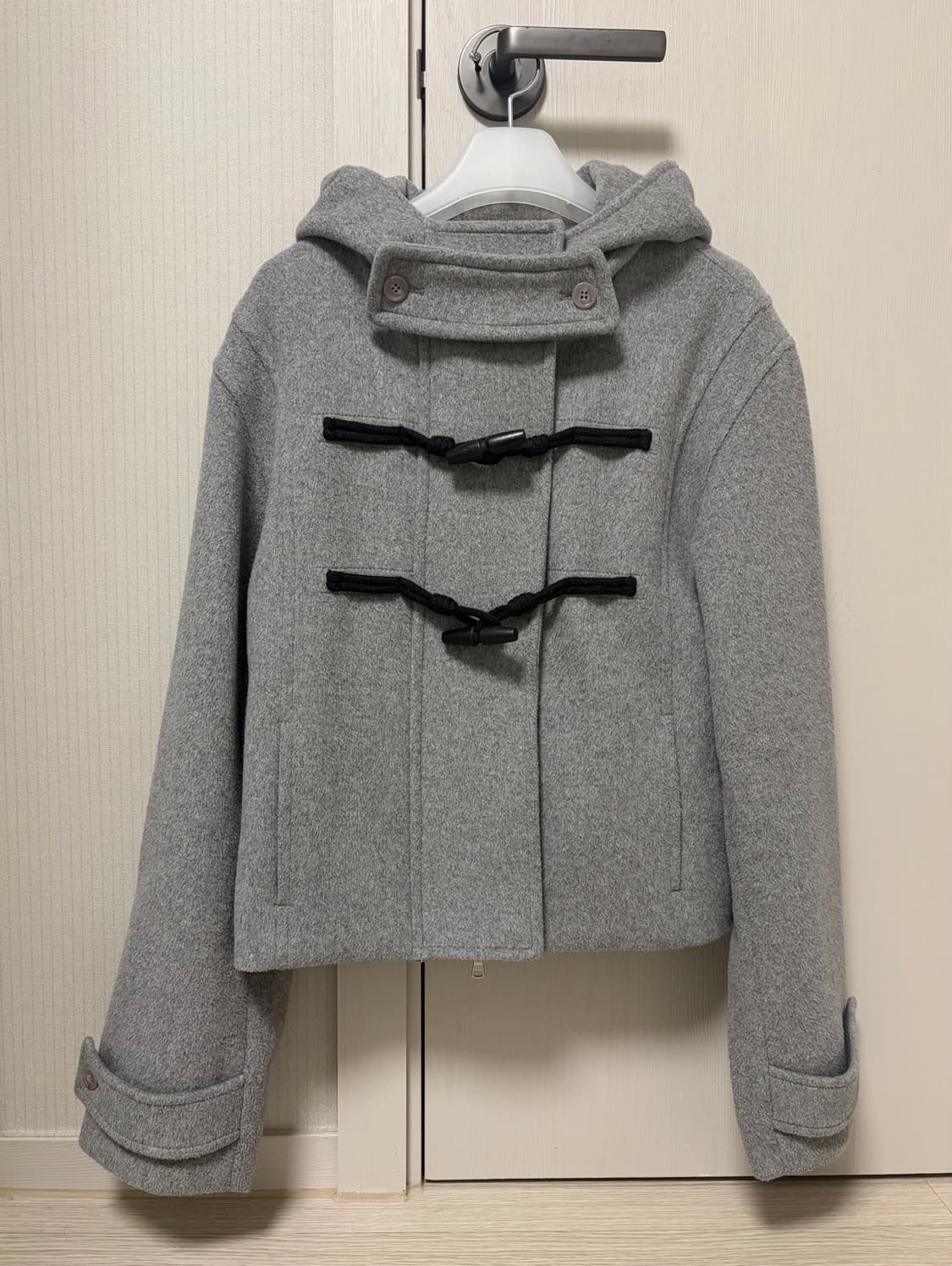 미세키서울 더플 후디 숏코트 다크그레이 상품이미지2