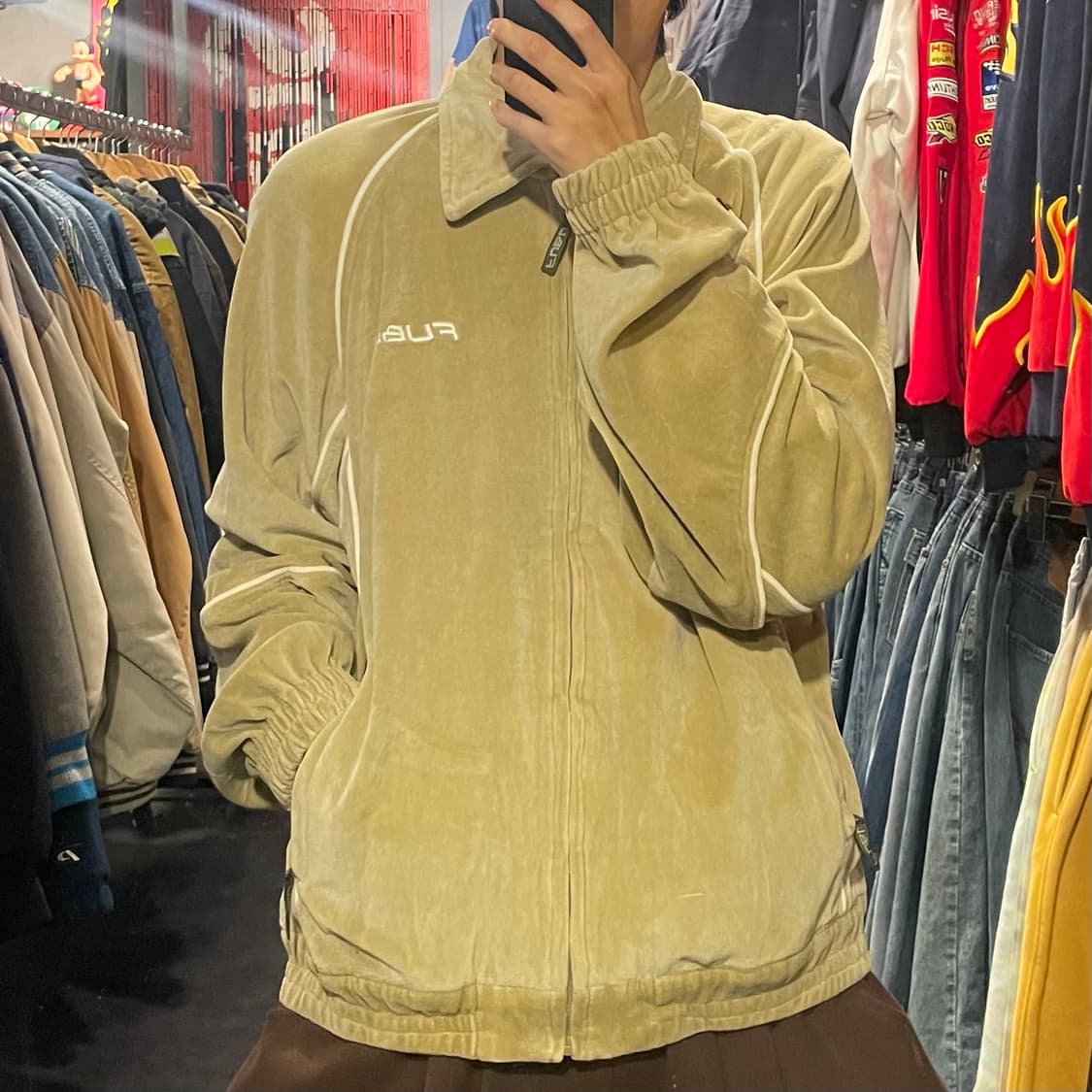 [IM] FUBU 푸부 베이지 벨벳져지 상품이미지2