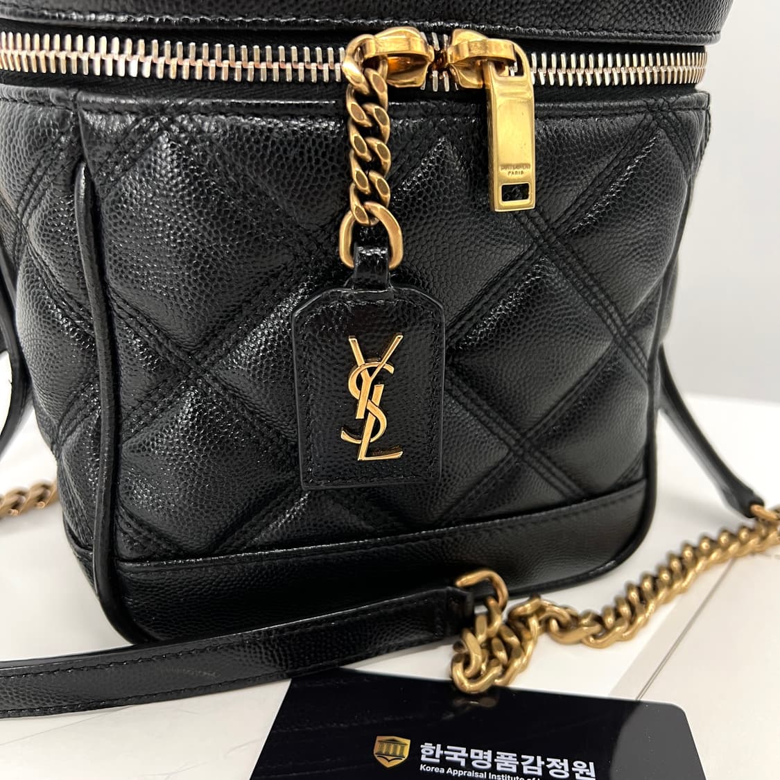 [감정완료] 생로랑 퀼팅 베니티 크로스백 & 숄더백 블랙 (748849) 상품이미지6